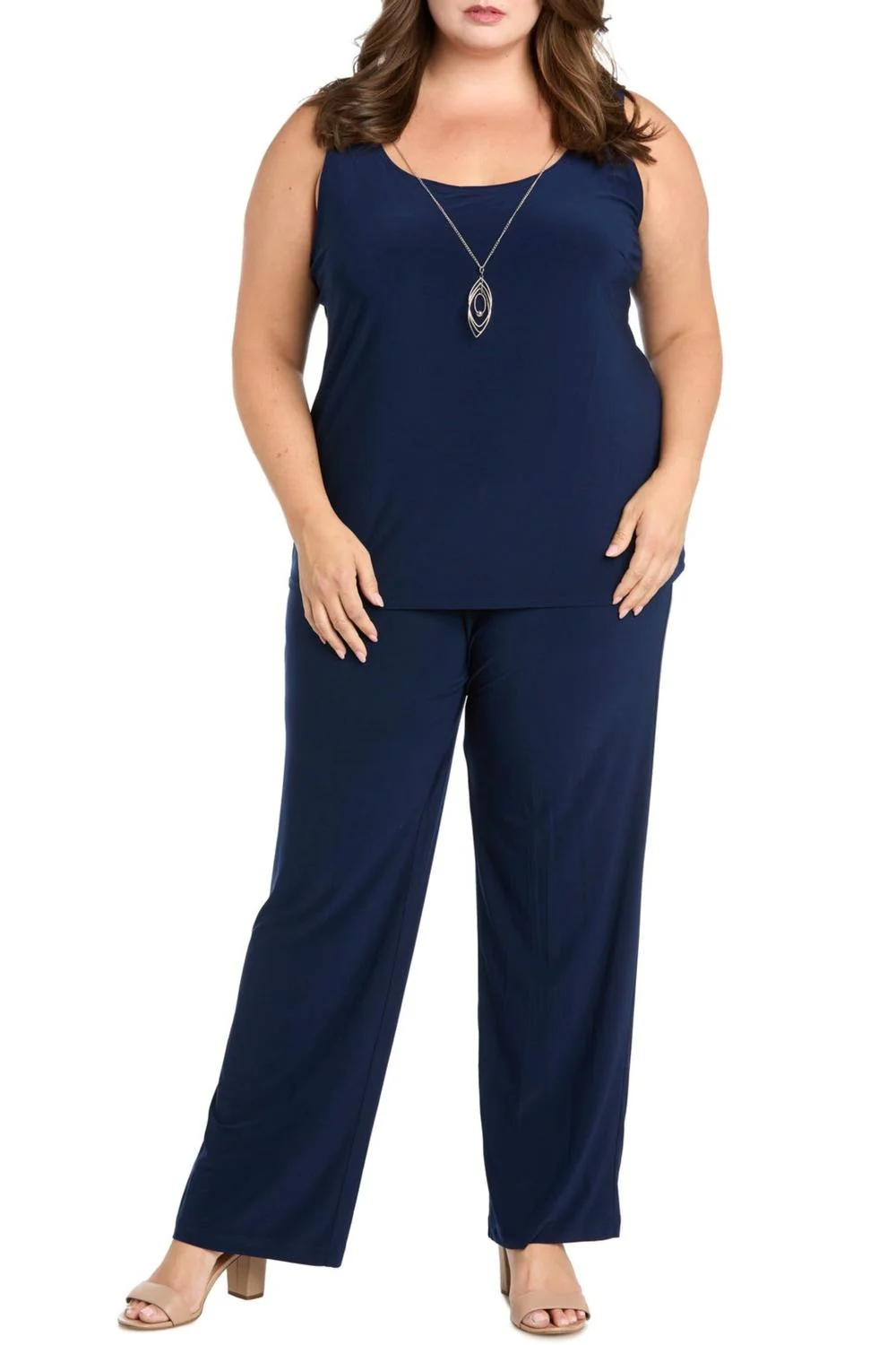 3 Piece Evening Pant Set In Peri Navy - Image 3