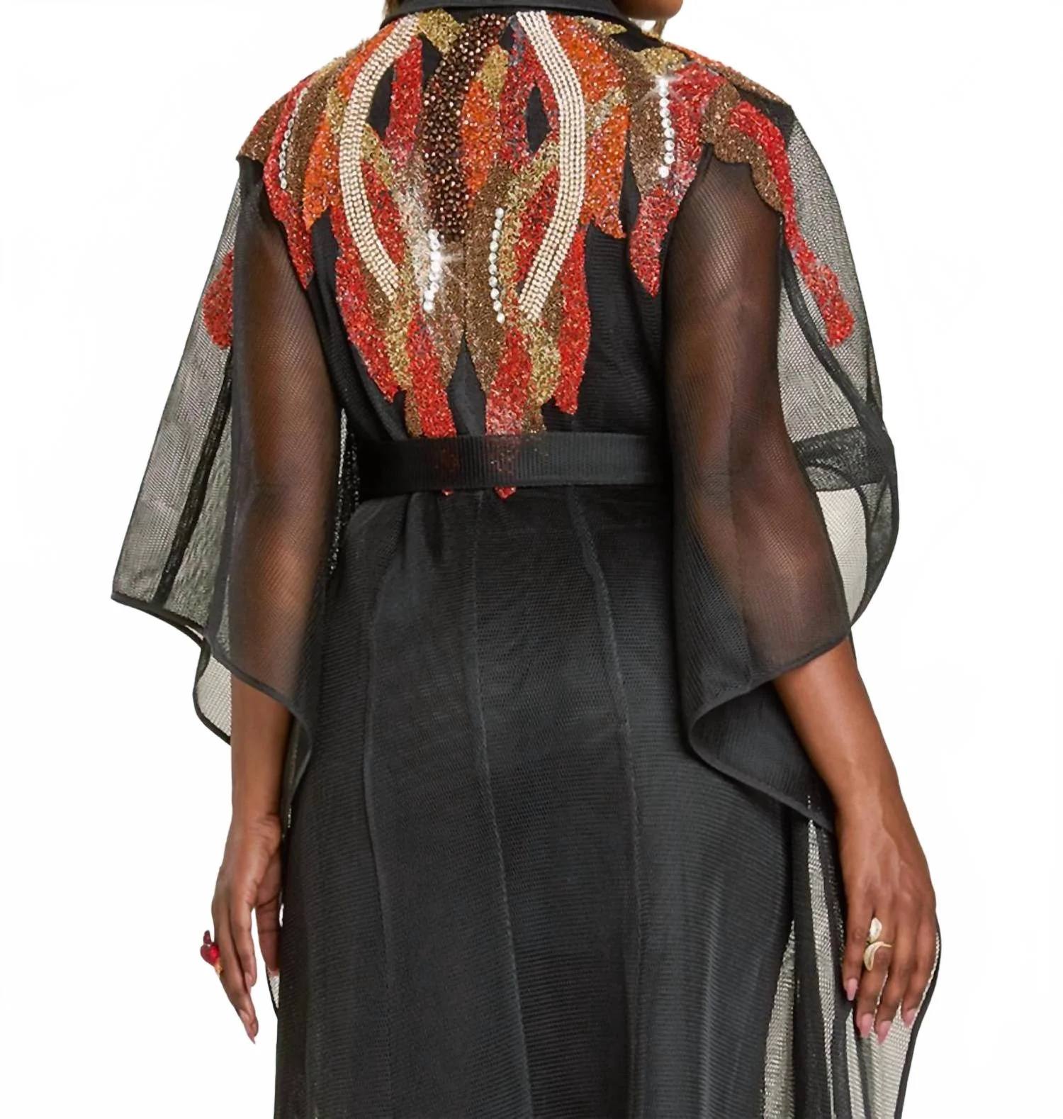 3Pc. Jacket, Cami & Pant Set In Black Multi - Image 2
