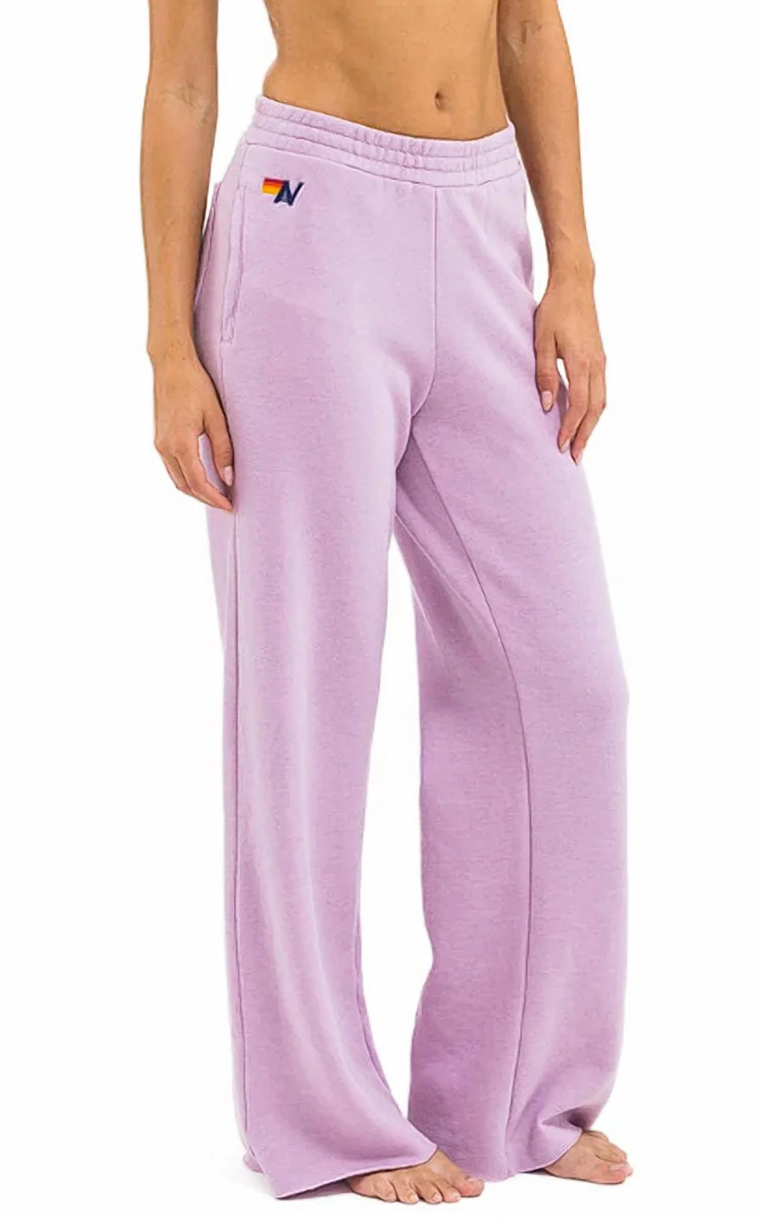 5 Stripe Sweatpants In Mauve/white Neon