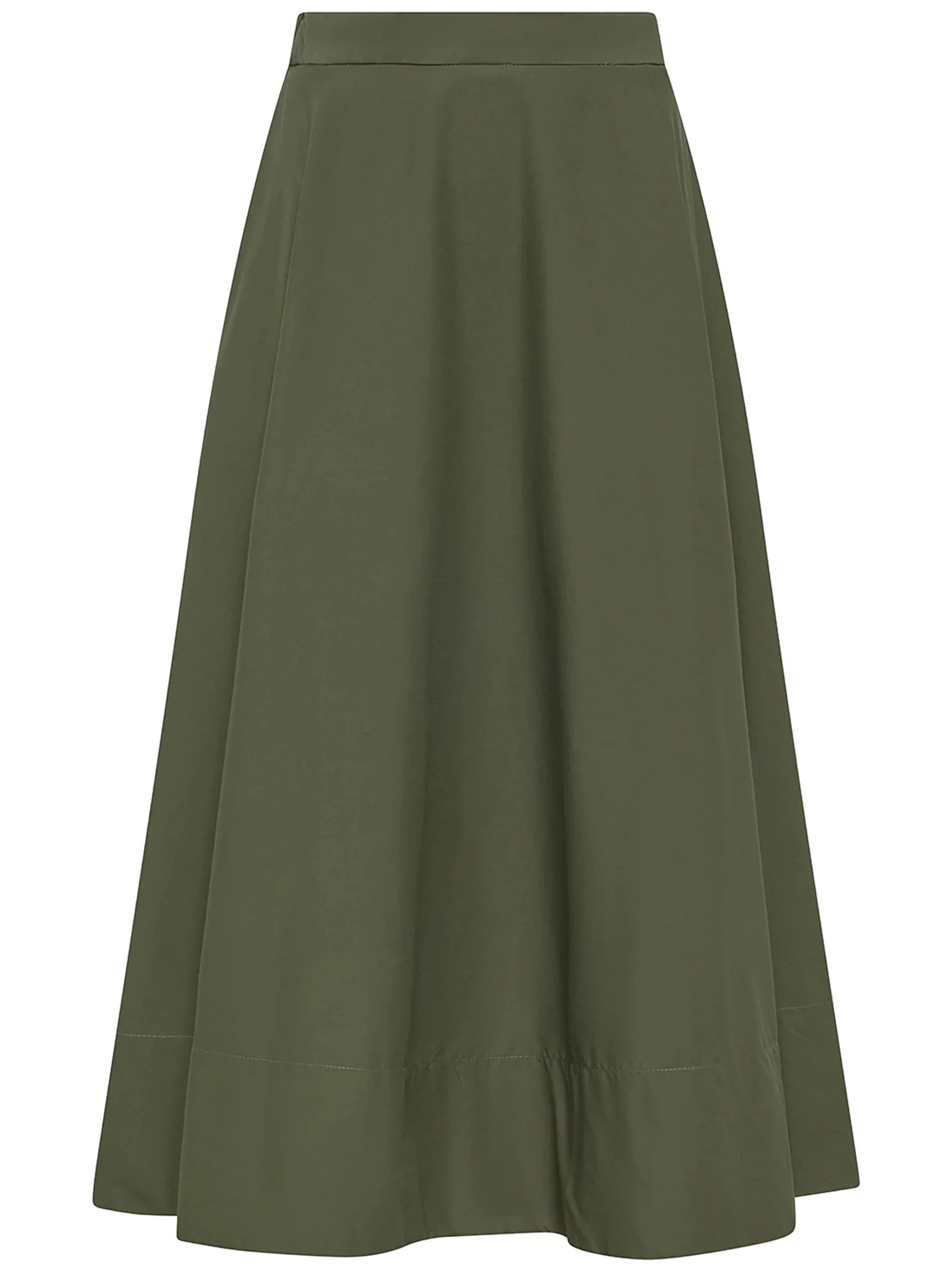 A-line Clean Waistband Structured Minimalist Skirt