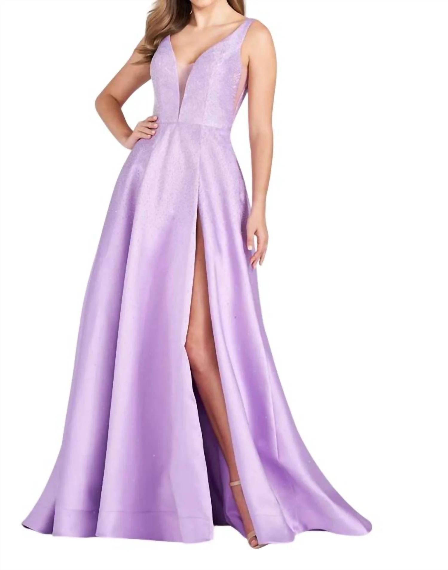 A Line Gown In Orchid - Image 2