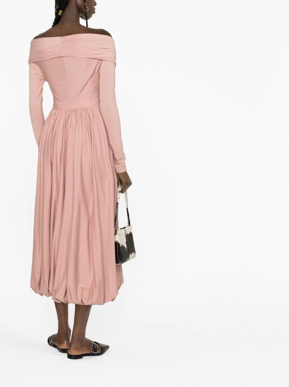 Abito Off-the-Shoulder Cotton Midi Dress - Image 4