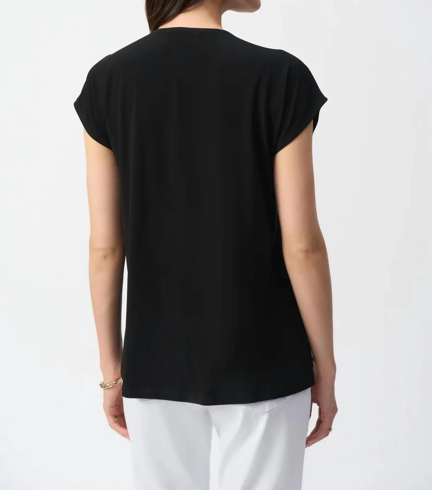 Abstract Print Front Zip Boxy Top In Black/multi - Image 2
