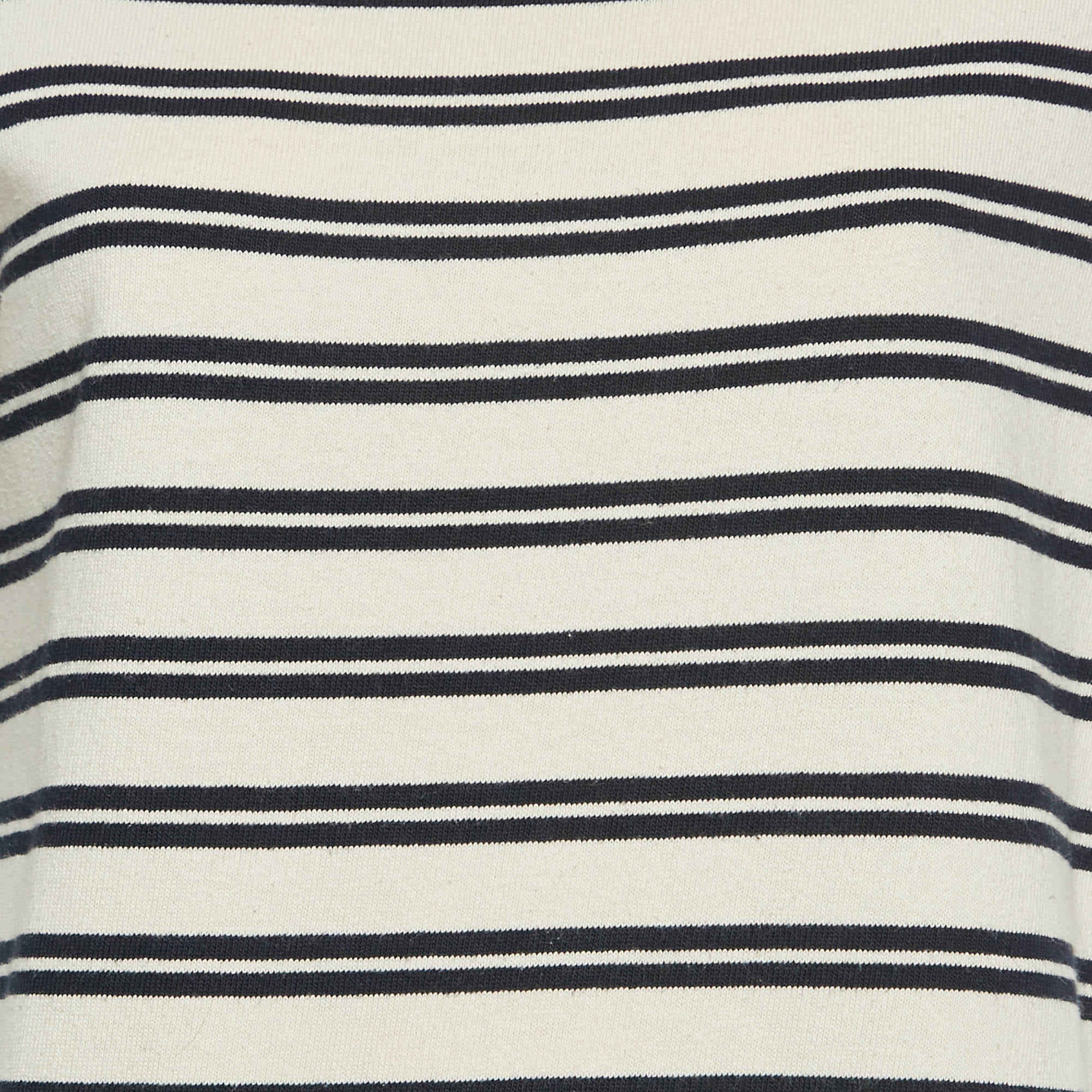 Acne Studios White/blue Dodora Striped Jersey T-Shirt Dress - Image 4