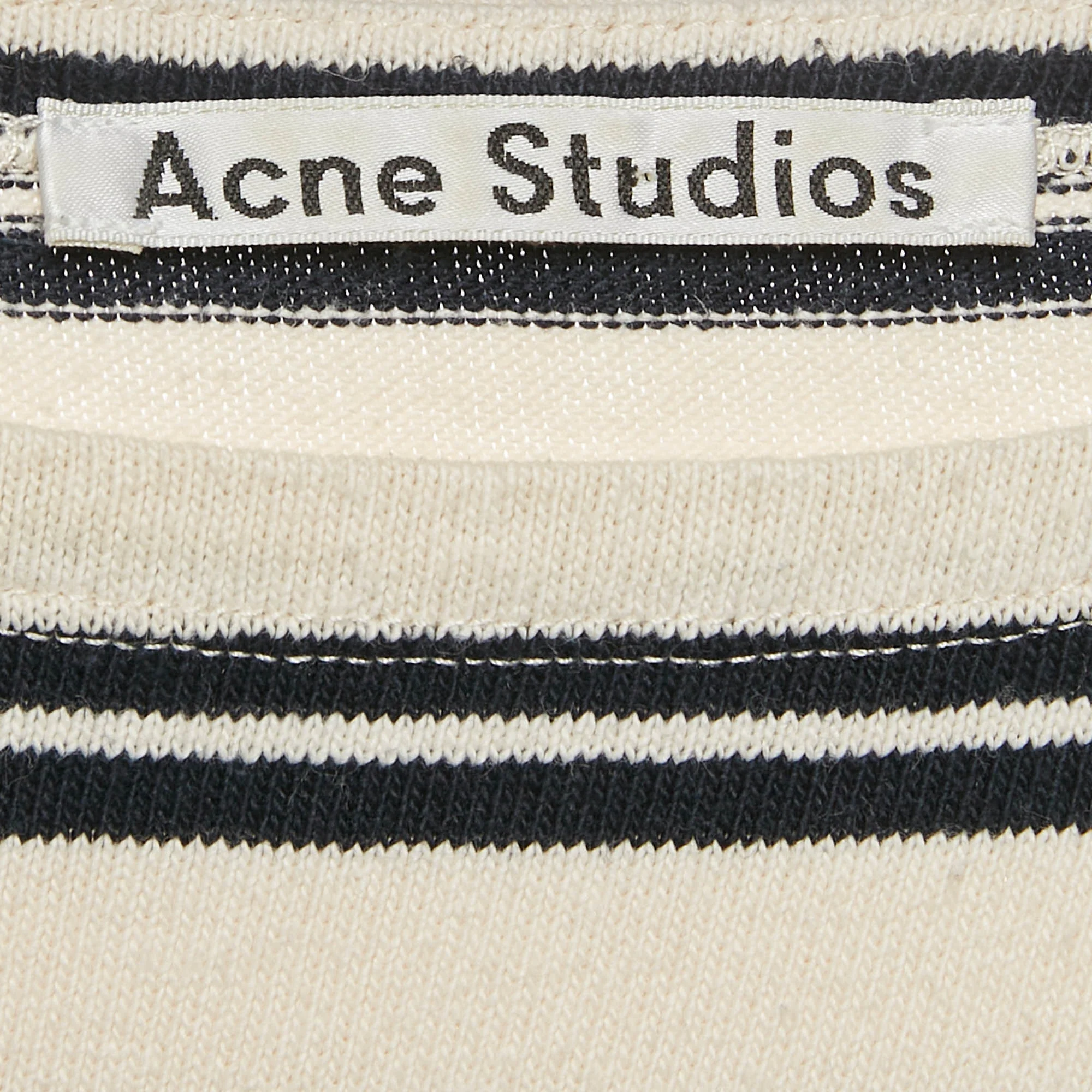 Acne Studios White/blue Dodora Striped Jersey T-Shirt Dress - Image 5