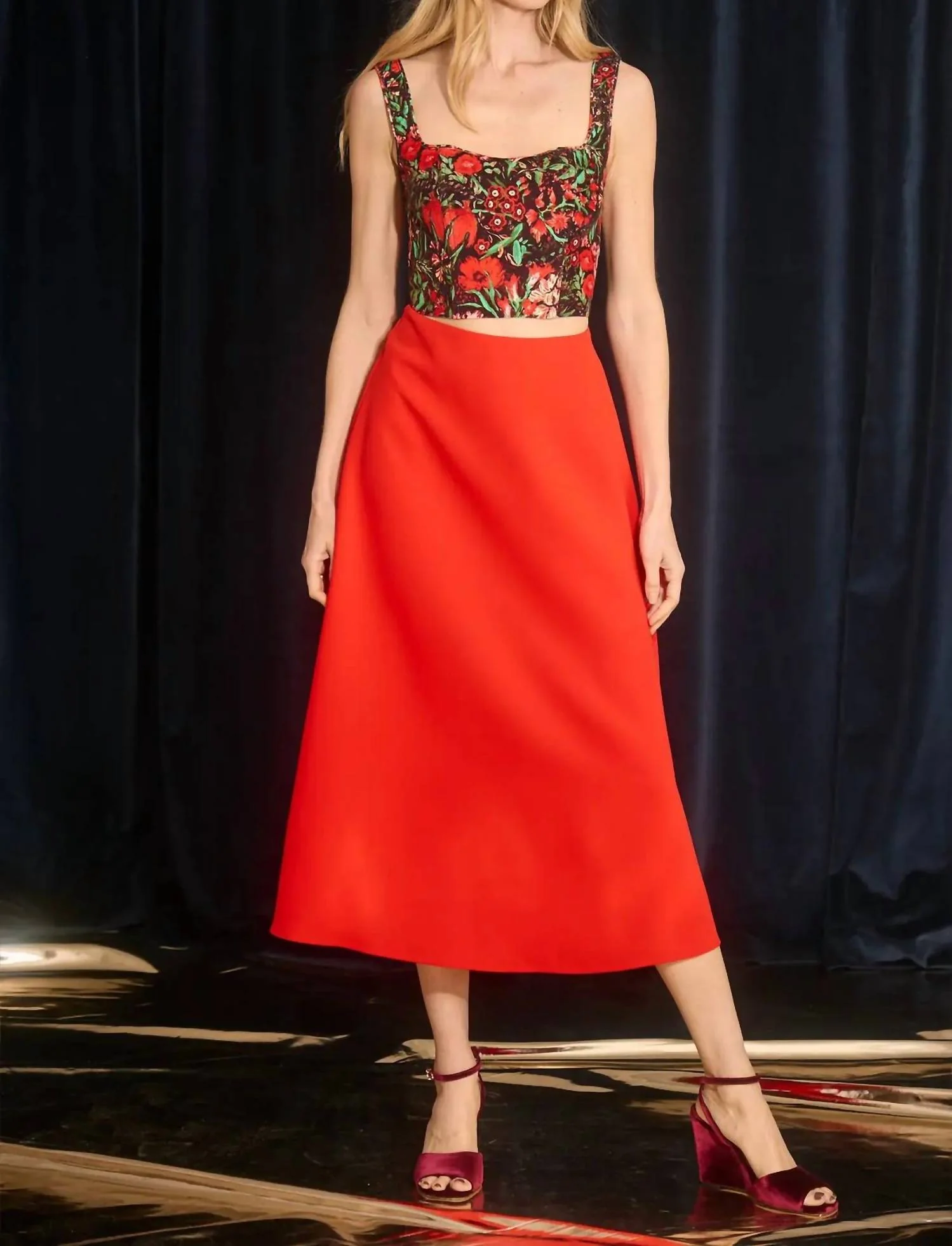 Adele Skirt In Red - Image 2