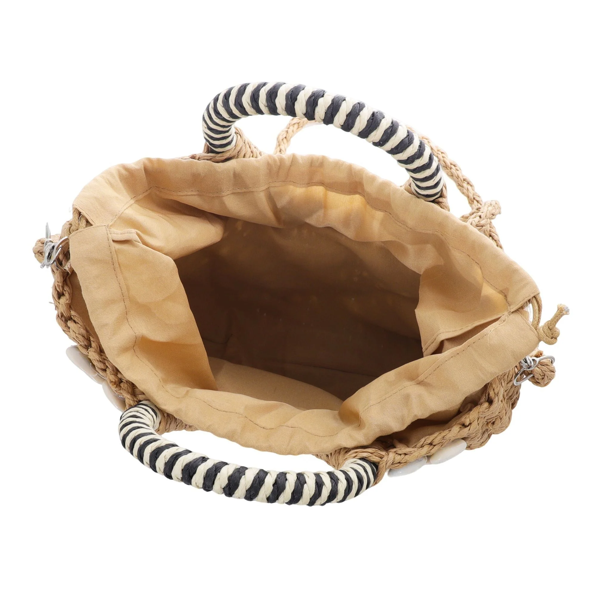Adornia Basket Arc Shell-Embroidered Handle Bag with Shoulder Strap - Image 4