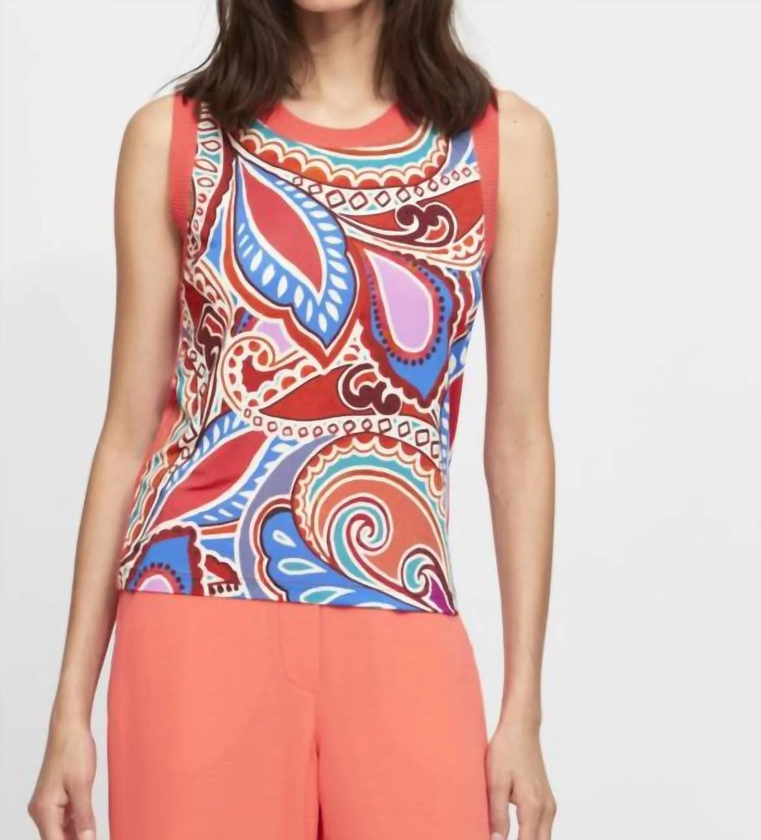 Aida Tank In Red/blue - Image 2