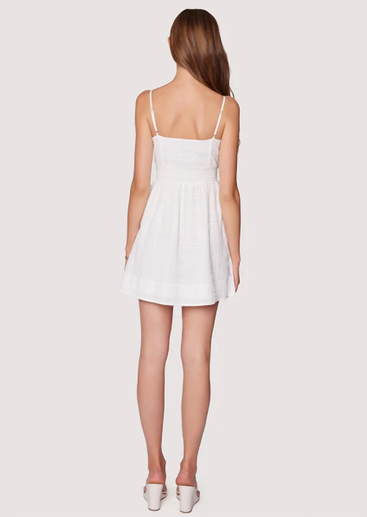 Alamour Sleeveless Mini Dress In Off White - Image 3
