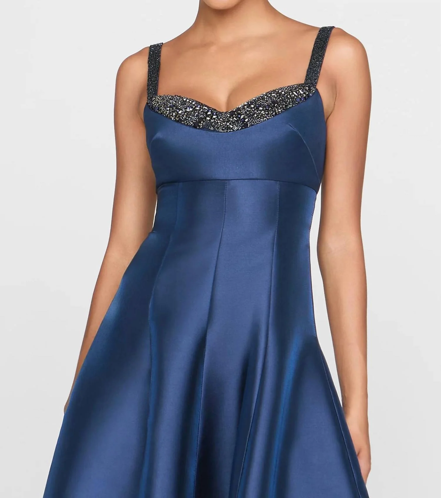 Alba Peek A Boo A Line Gown In Nautical Navy - Image 3