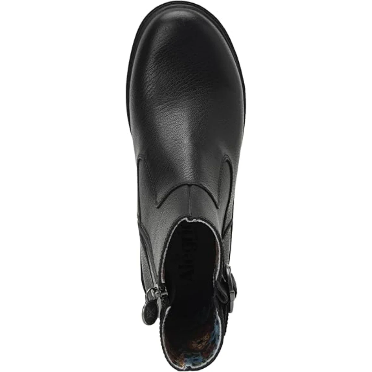 Alegria Shera Women's 5-5.5 Black Leather Side Zip Lug Sole Ankle Boots HTAT1192 - Image 5