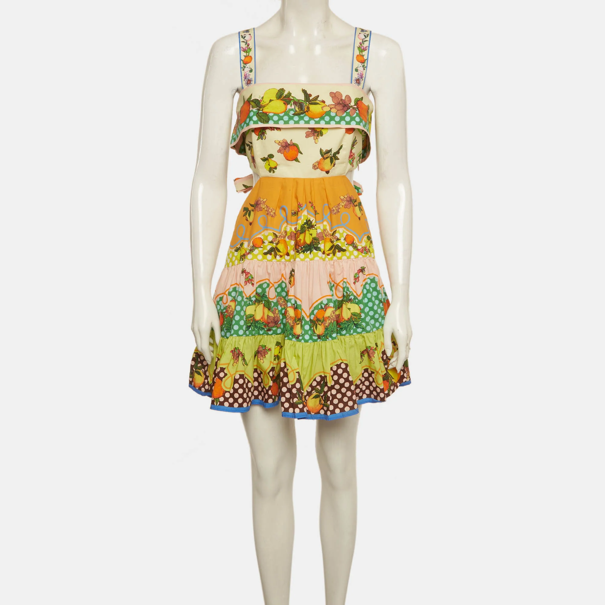 Alemais Multicolour Lemonis Print Cut Out Mini Dress - Image 2
