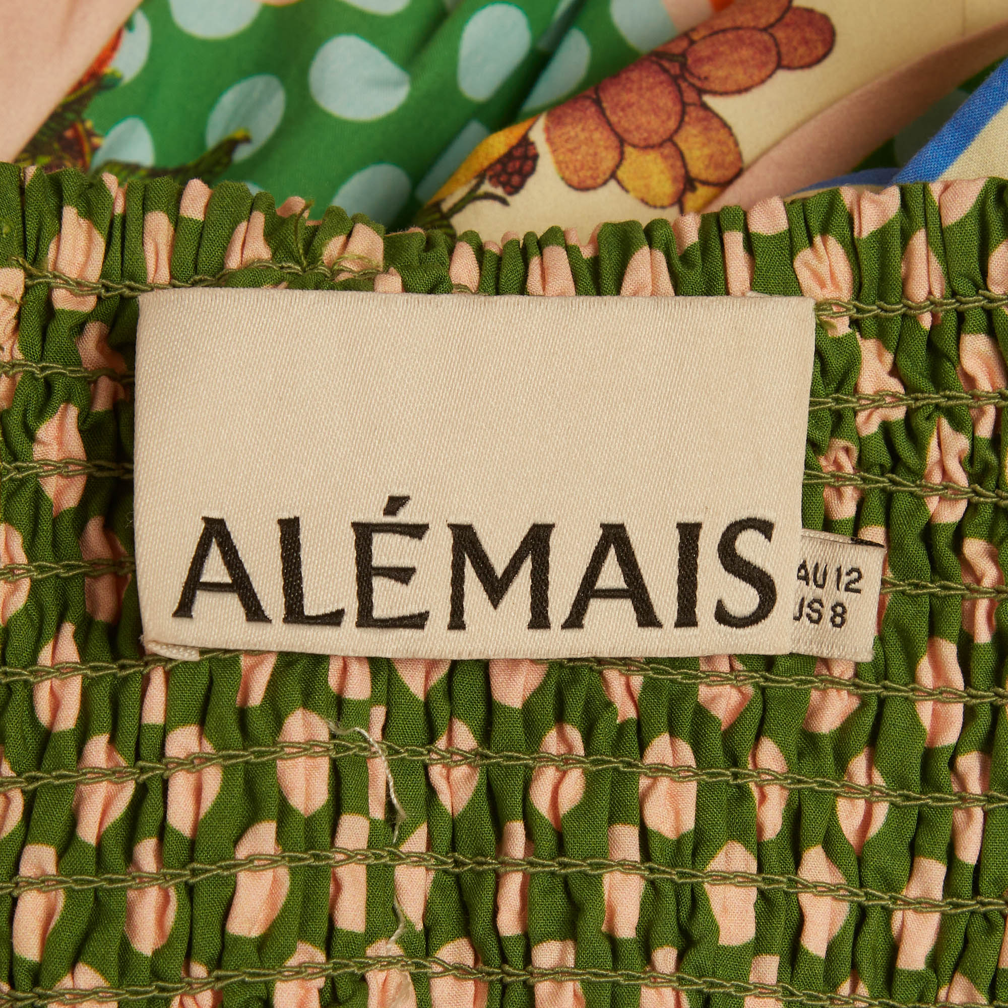 Alemais Multicolour Lemonis Print Cut Out Mini Dress - Image 5