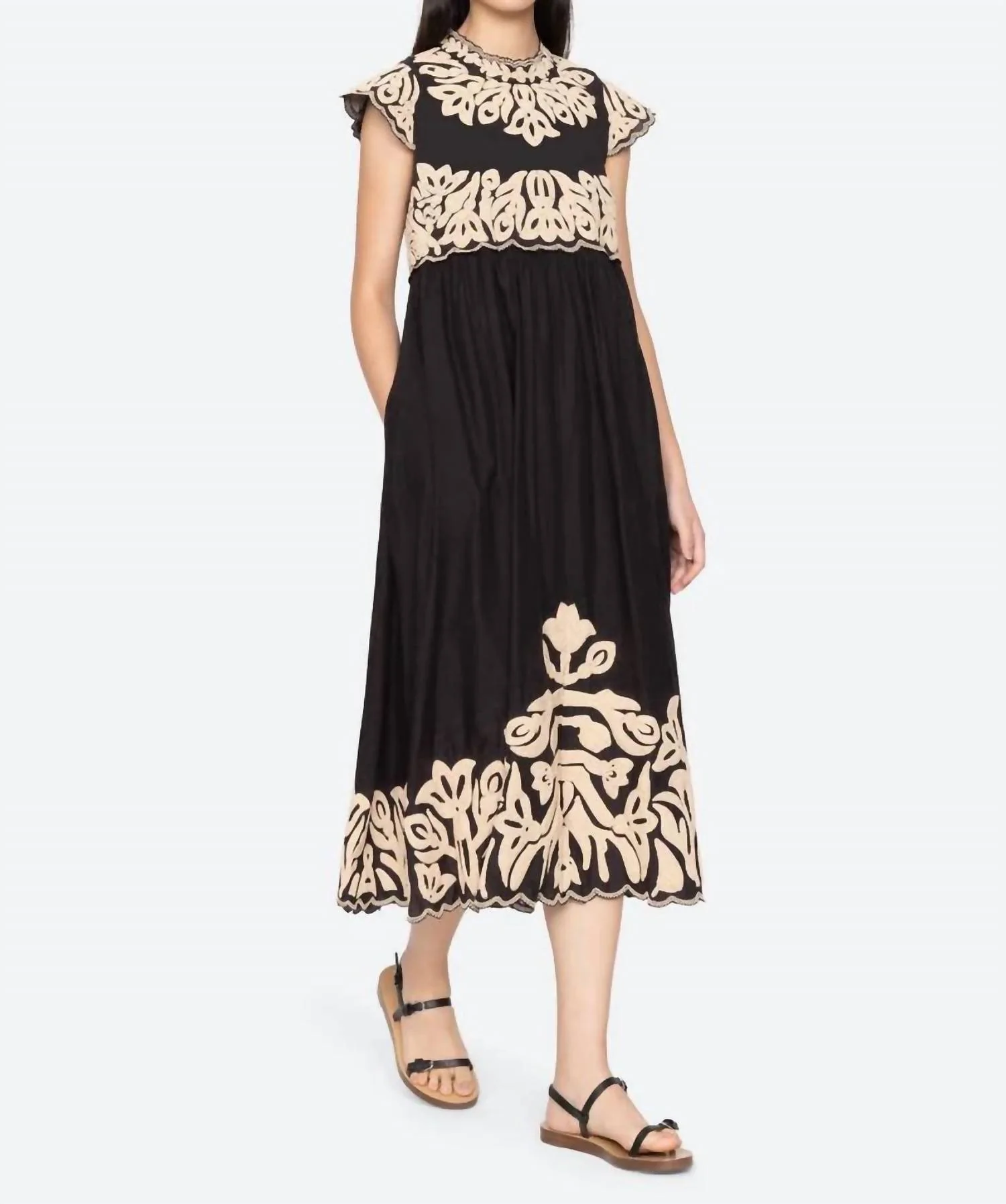 Alexandra Midi Dress In Black