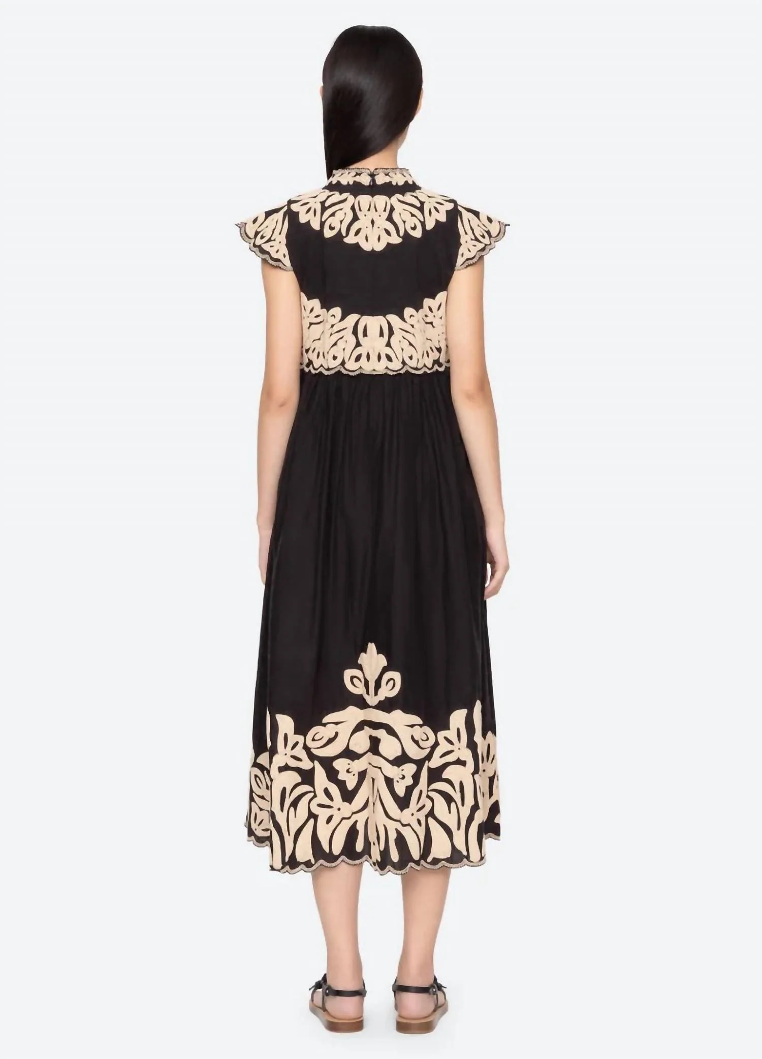 Alexandra Midi Dress In Black - Image 2
