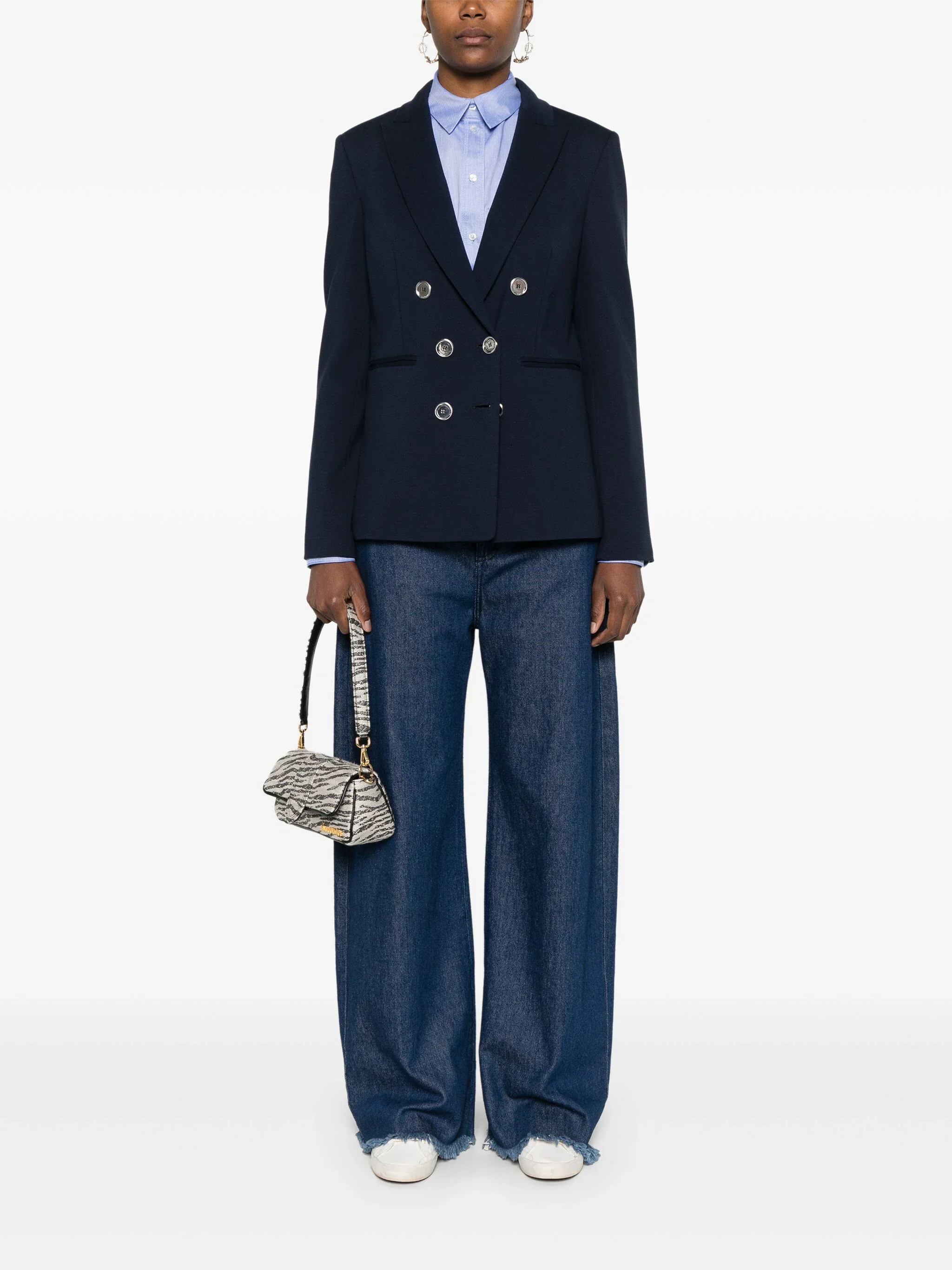 Alexia Double-Breasted Viscose/Polyamide Blazer - Image 2