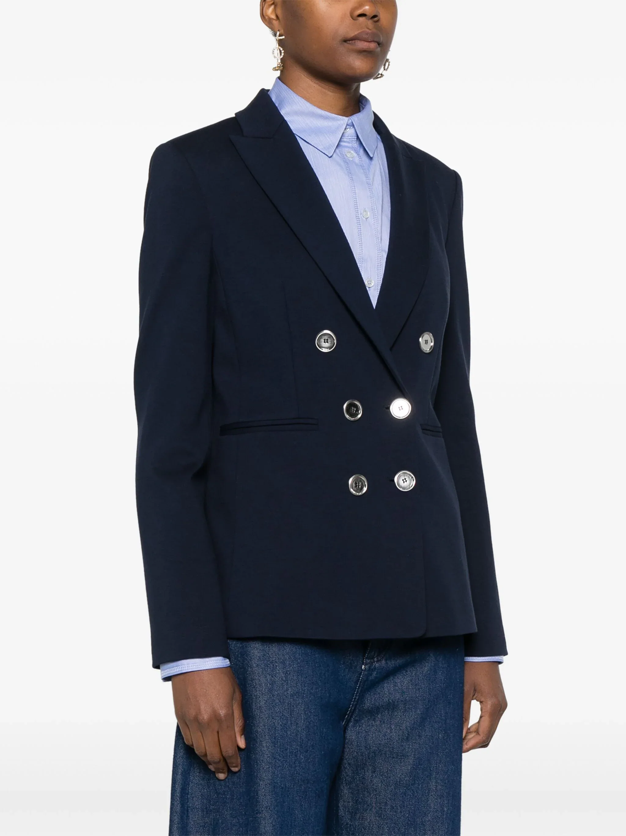 Alexia Double-Breasted Viscose/Polyamide Blazer - Image 3