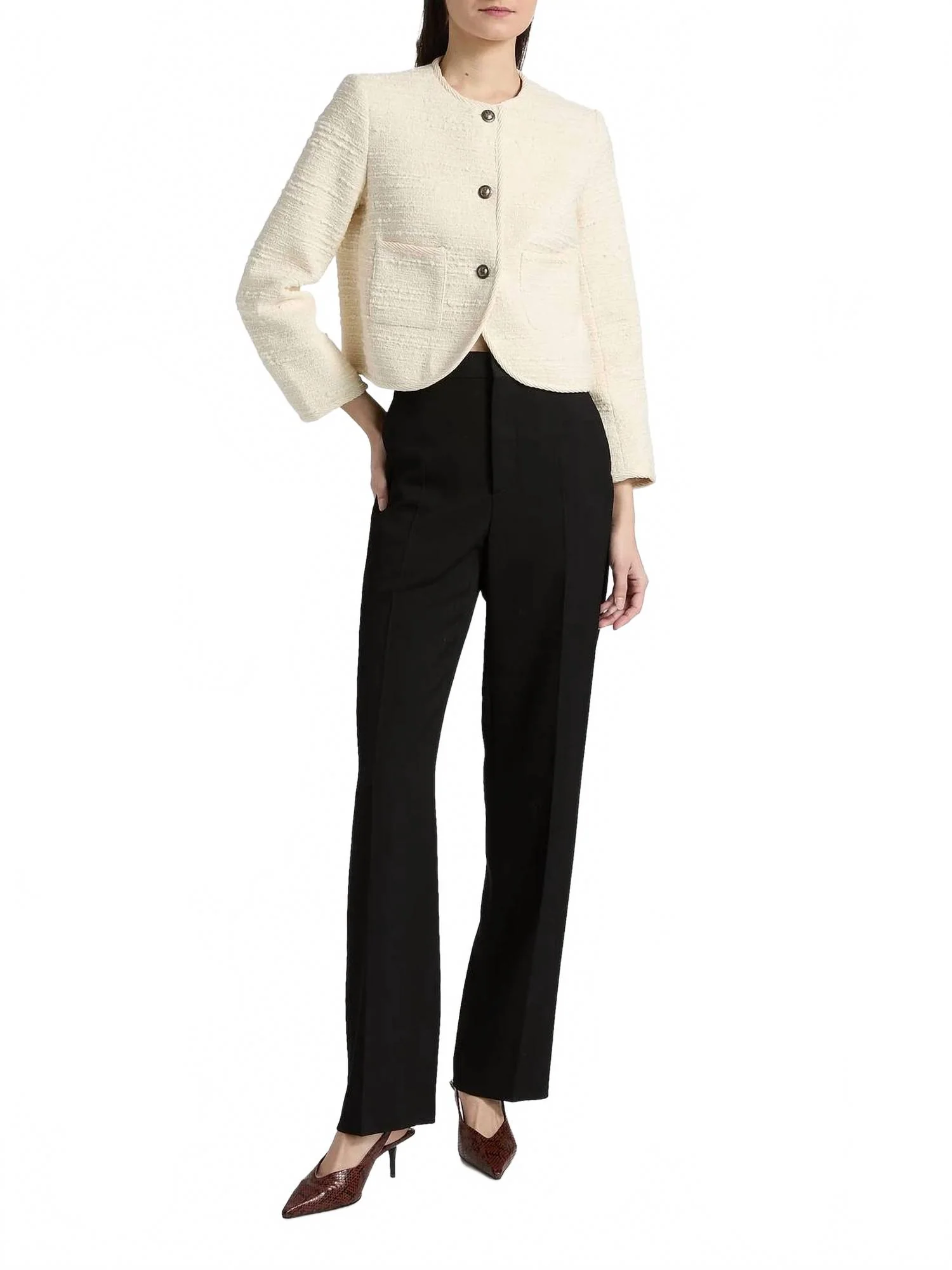 Alfie Jacket In Off White - Image 5