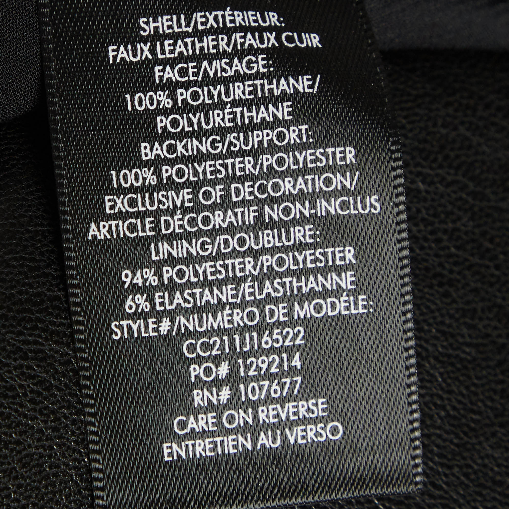 Alice + Olivia Black Leather Pearl Embellished Coley Mini Dress - Image 5