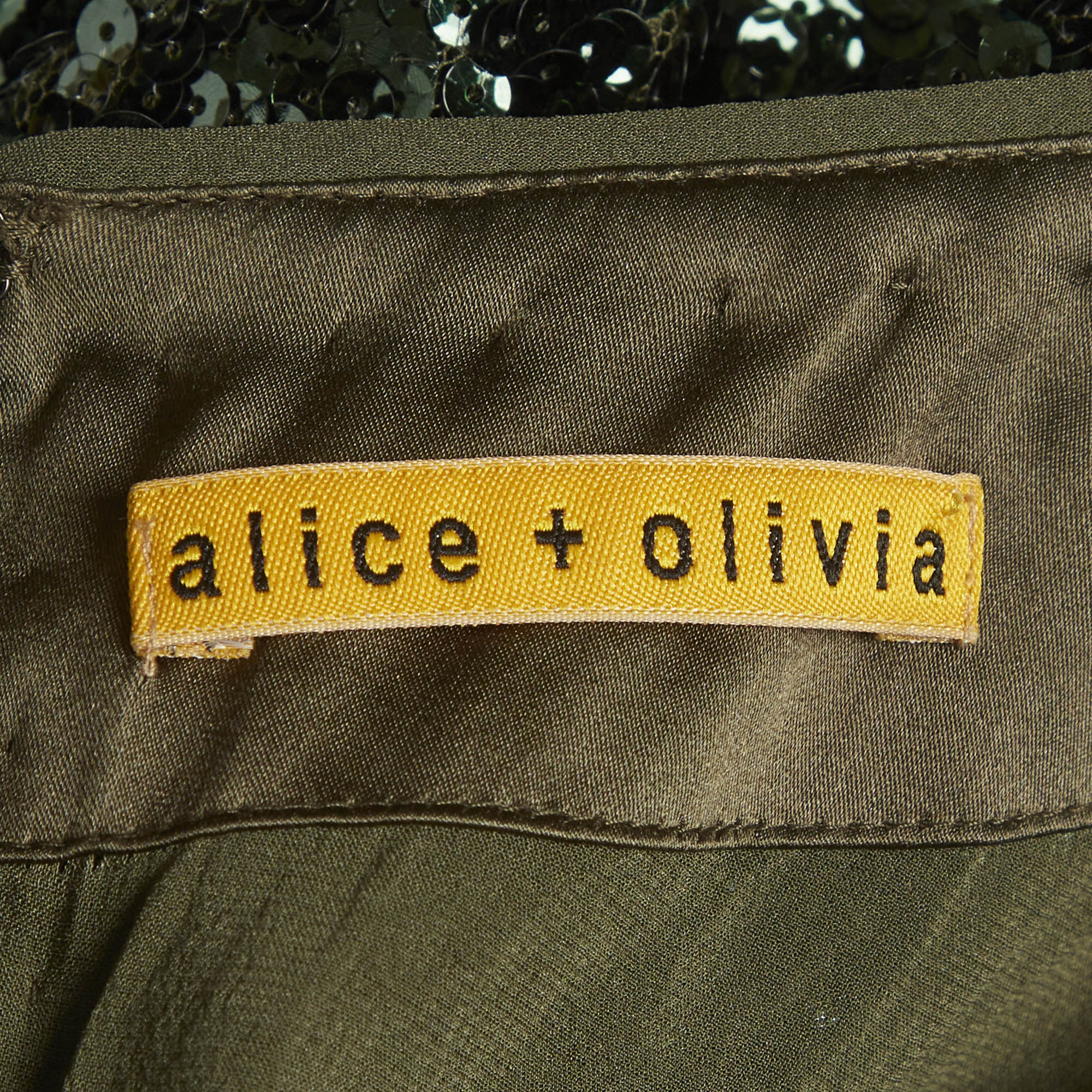 Alice + Olivia Emerald Green Sequins Bodycon Mini Dress - Image 6