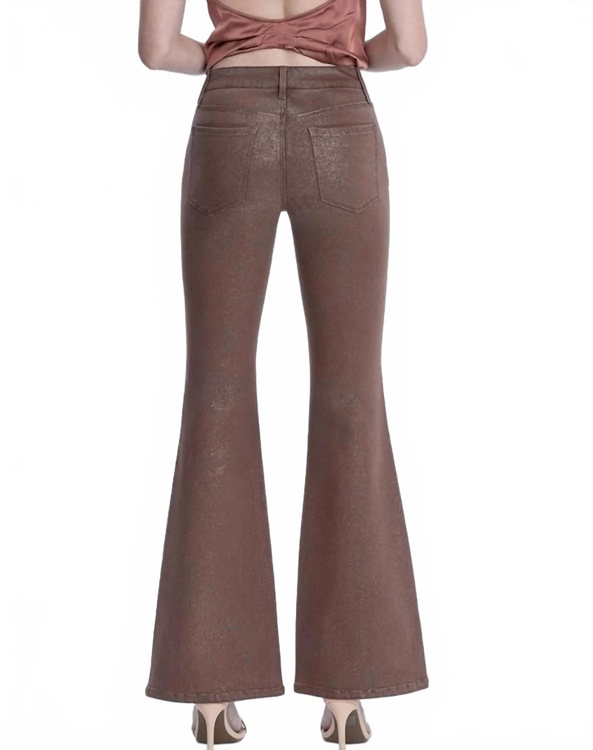 Alison Mid-Rise Glitter Jean In Coco Gold - Image 3