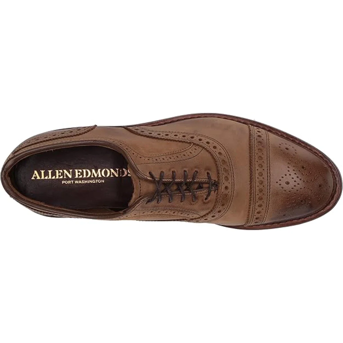 Allen Edmonds Strandmok 2906-230 Oxford Mens 3E Tan Dress Shoes HTAT1213 - Image 6