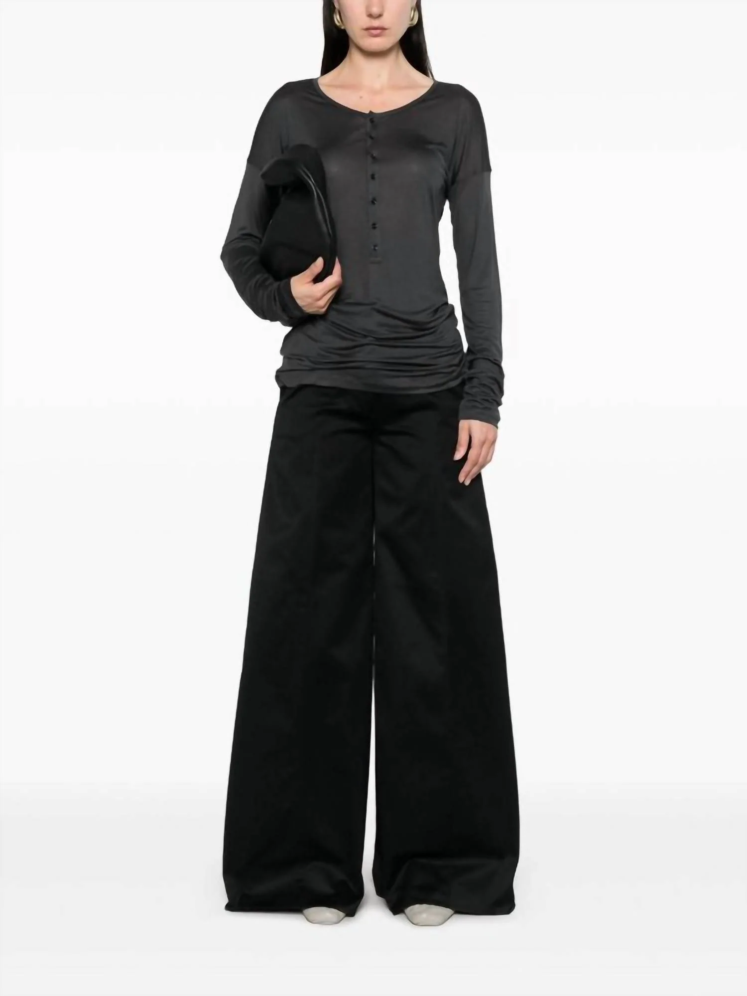 Alma Wide Leg Pant In Black