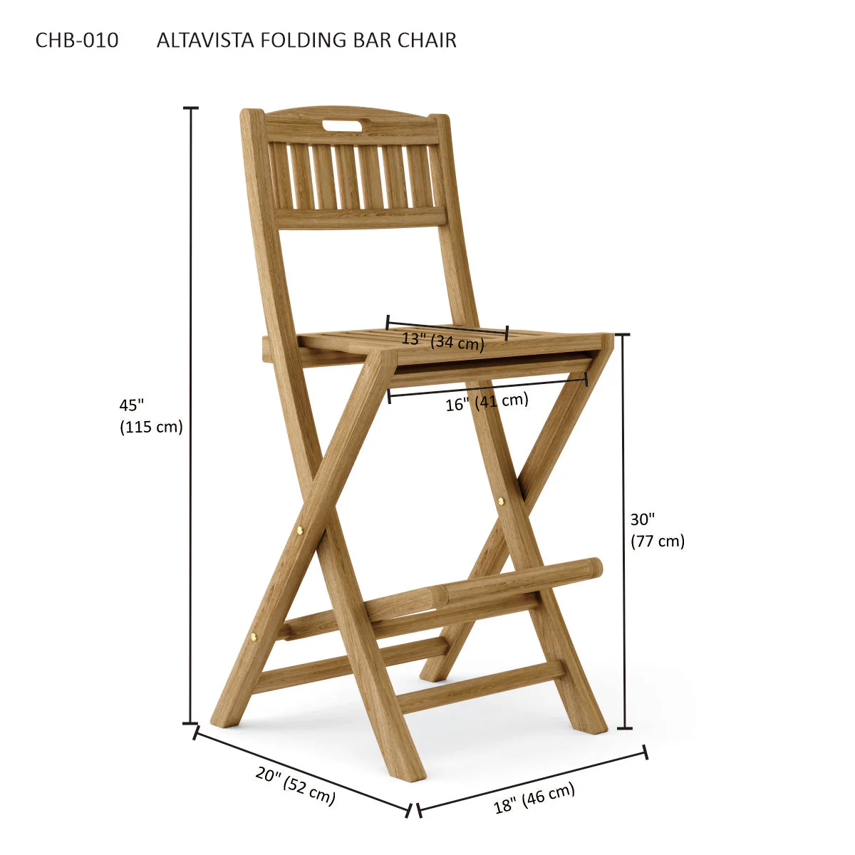 Altavista Folding Bar Chair - Image 5