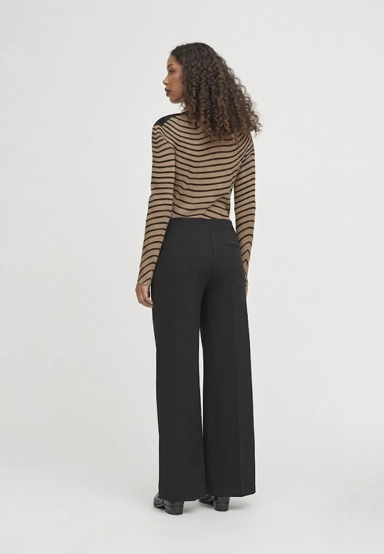 Always A Classic Wide Leg Pant In Black - Image 3
