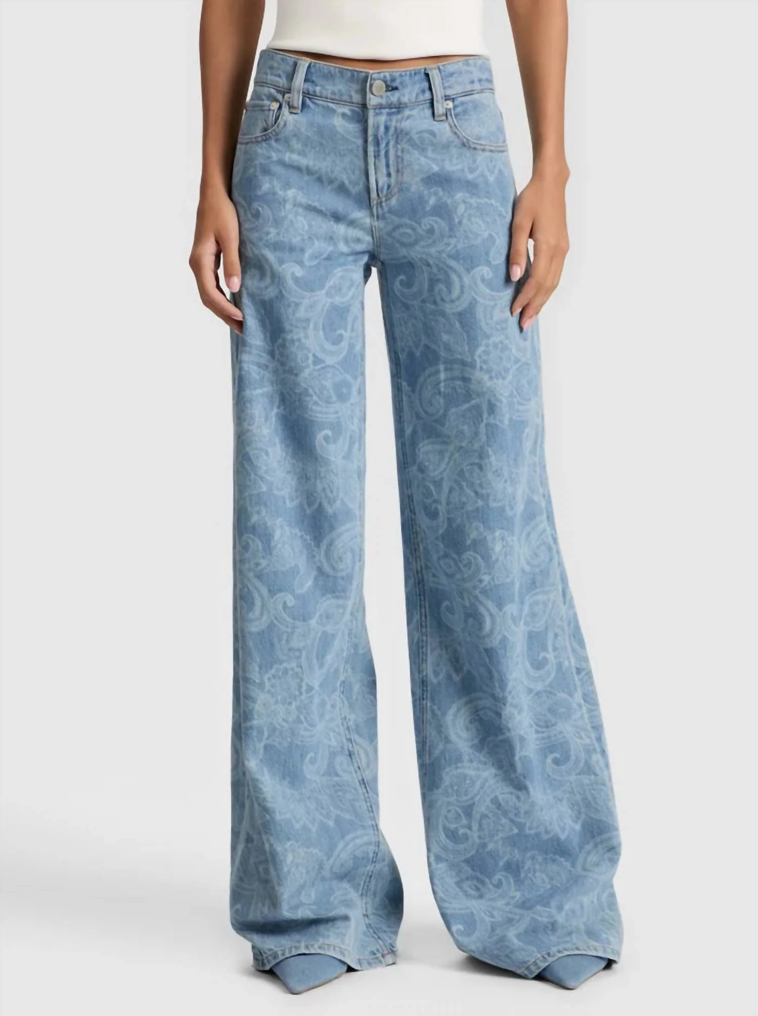 Amazing Baggy Jean In Laser Paisley - Image 5