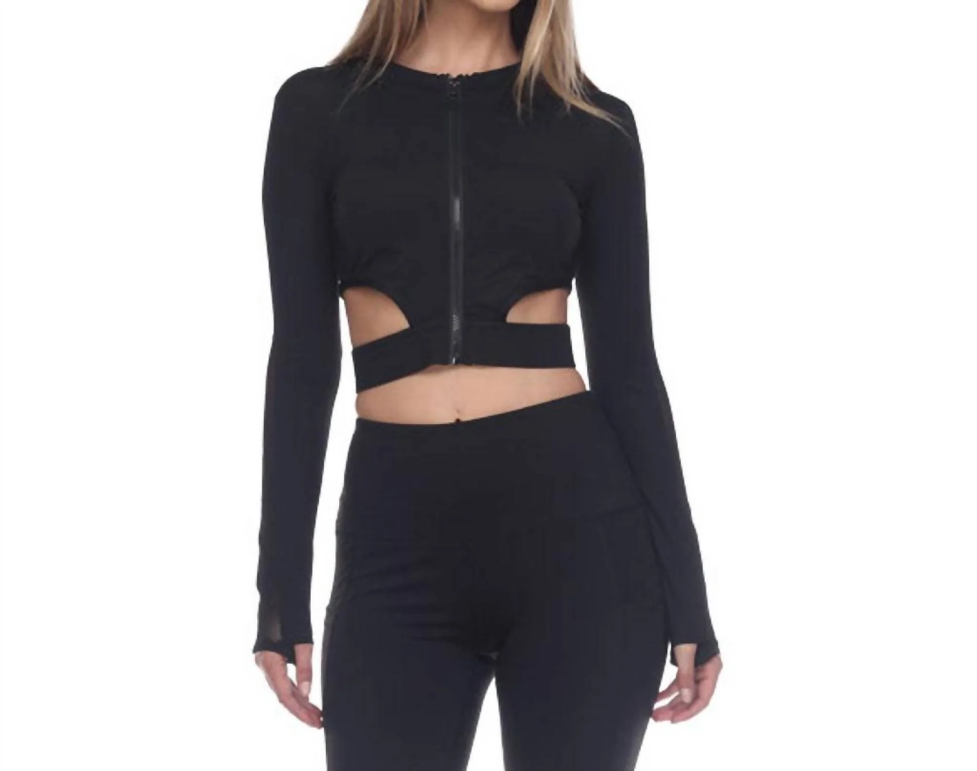 Ambition Long Sleeve Top In Black