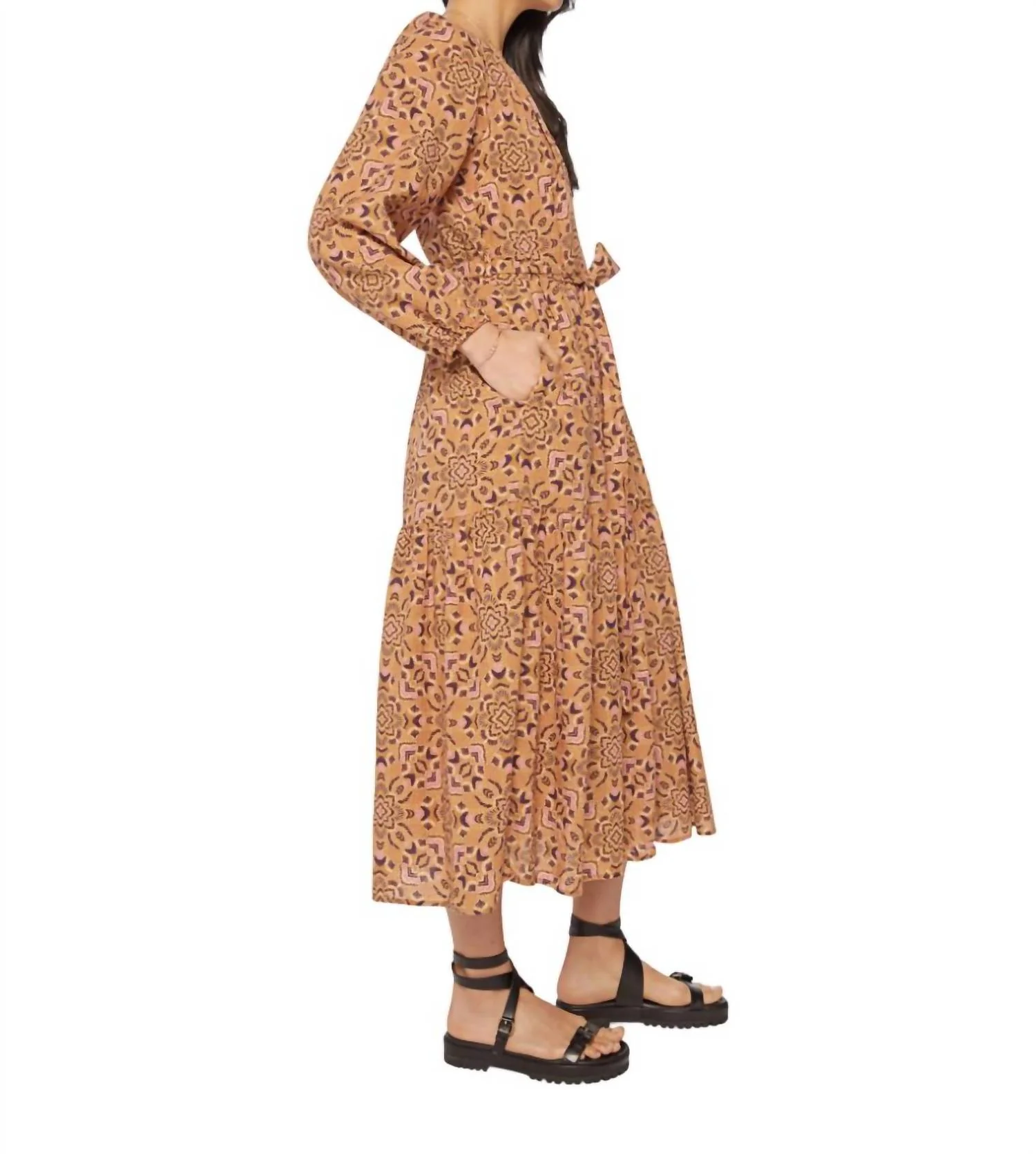 Ambrose Dress In Golden Flora - Image 2