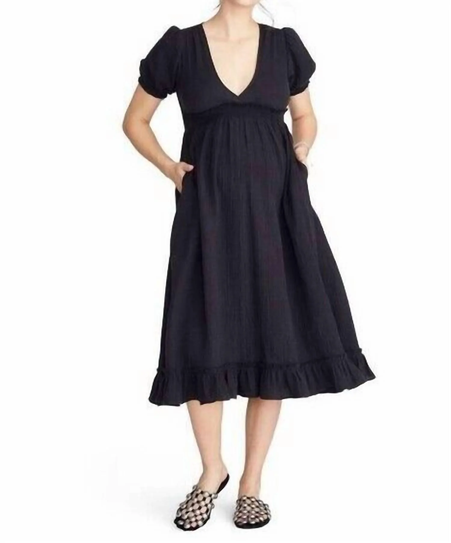 Amelia Midi Dress In Black