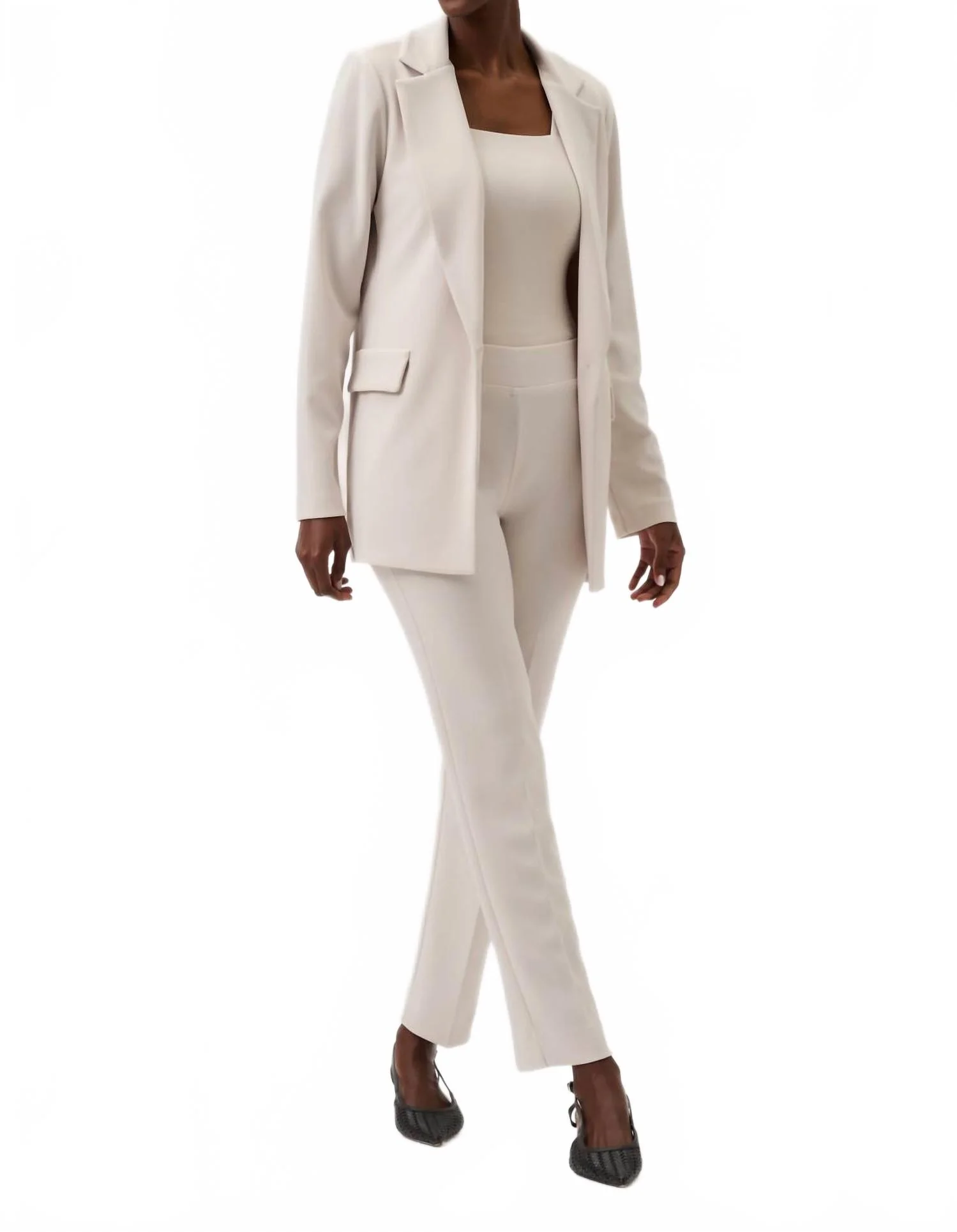 Amelia Straight Pant In Moonstone - Image 3