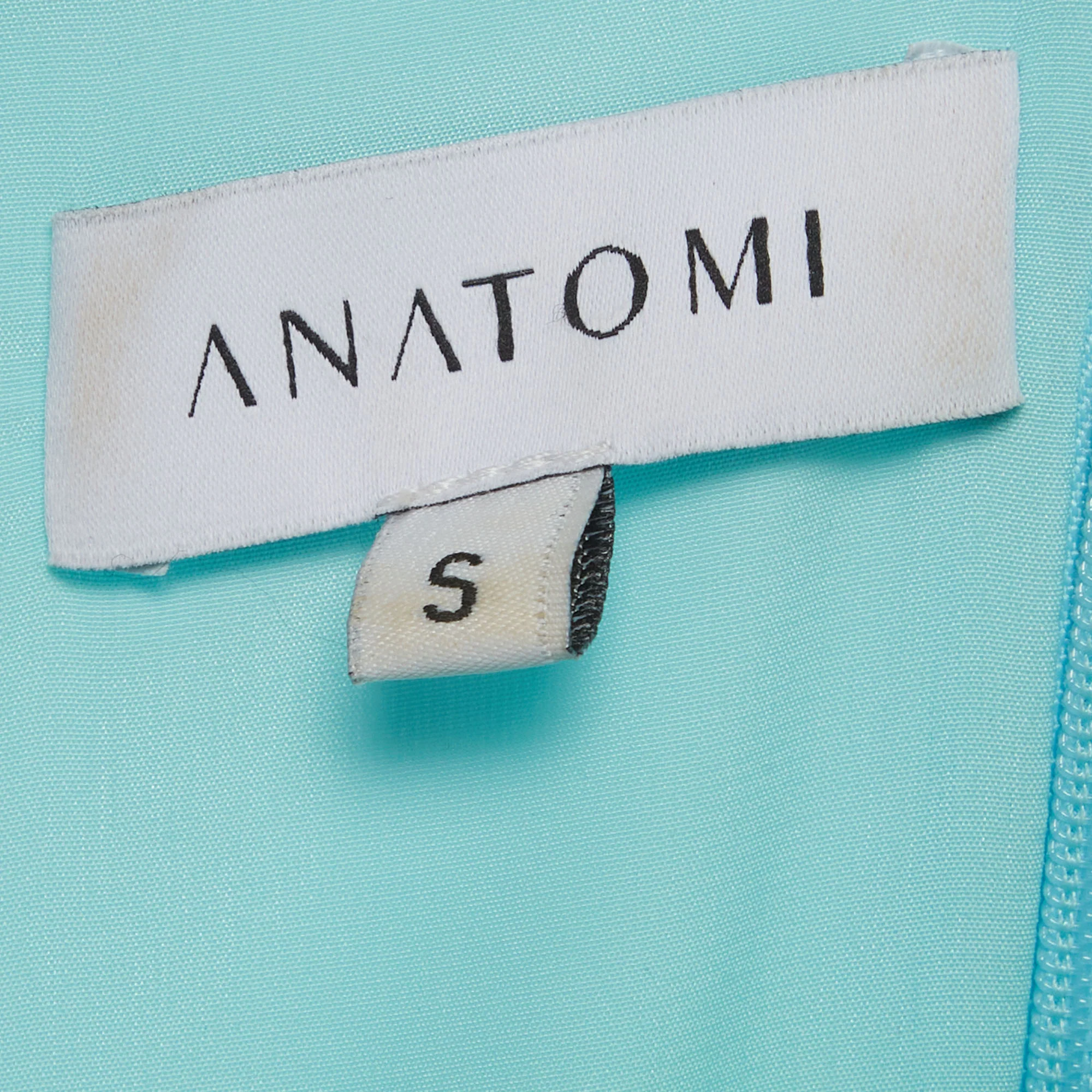 Anatomi Blue Bead Embellished Synthetic Milani Kaftan Dress - Image 5