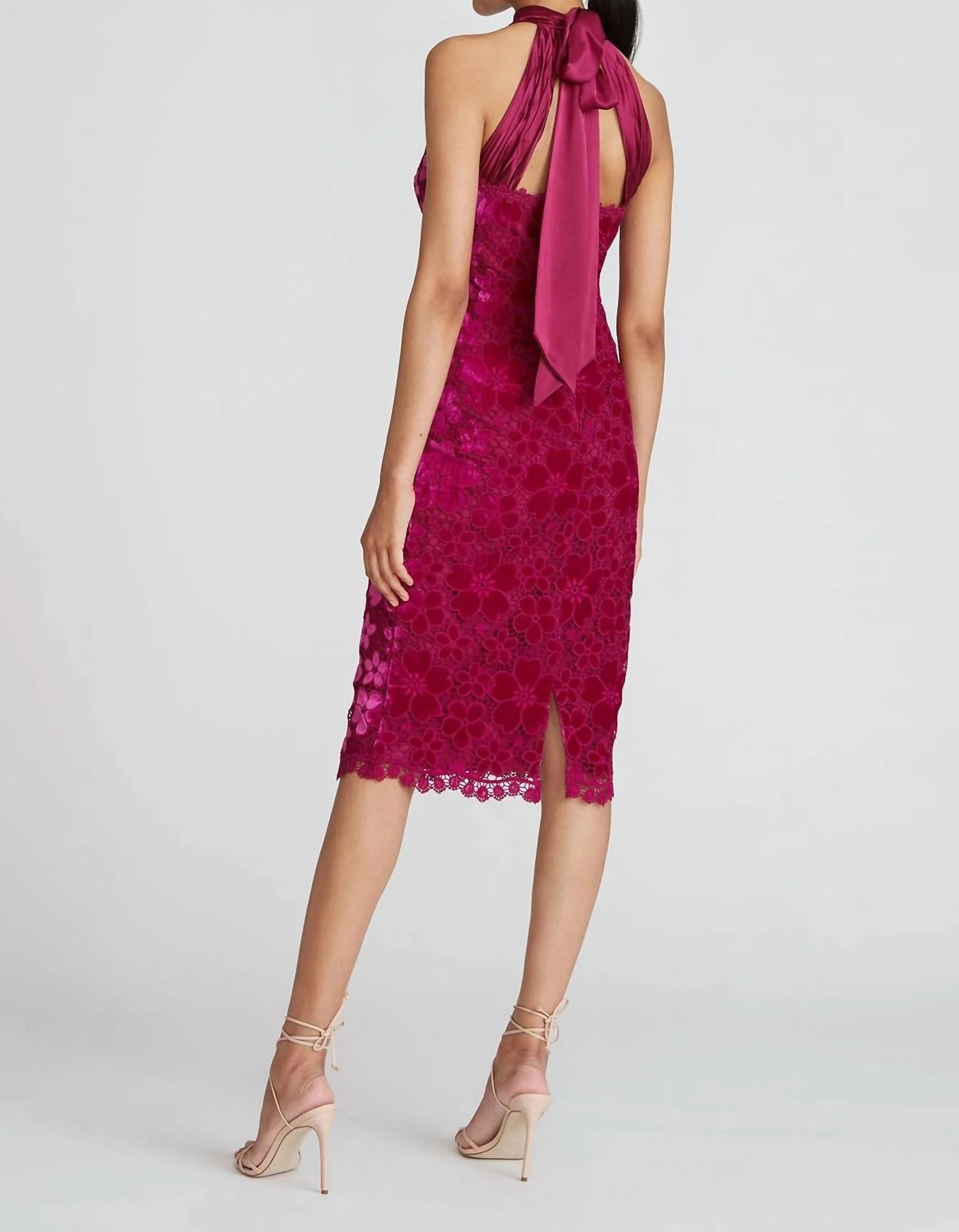 Andrea Bow Back Midi Dress In Plumeria - Image 2