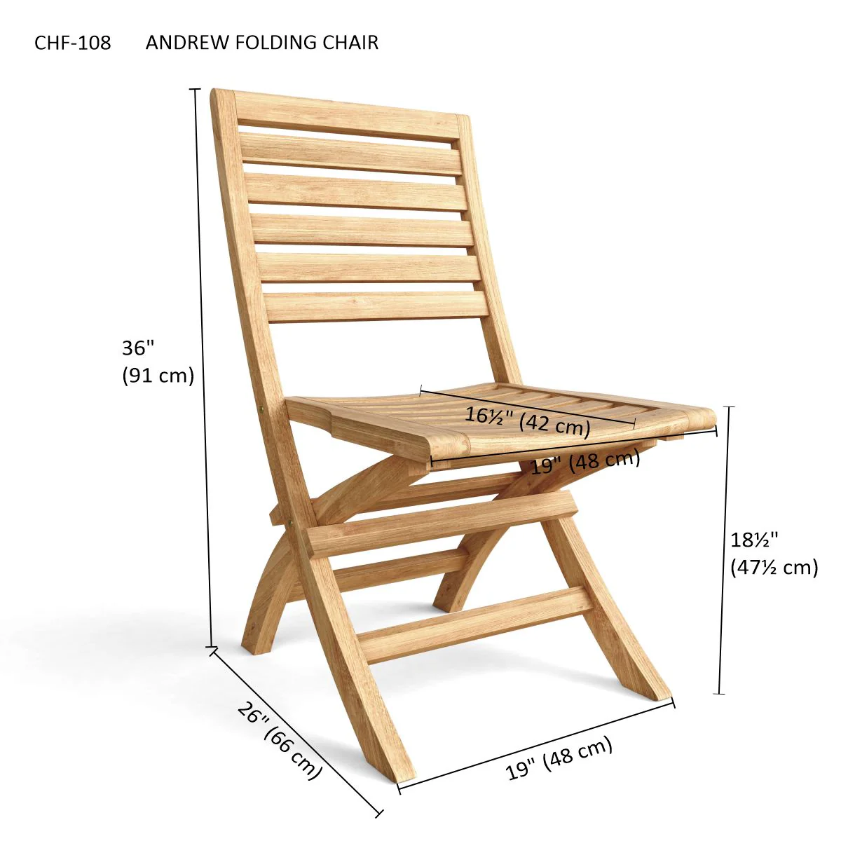 Andrew Folding Chair - Image 3