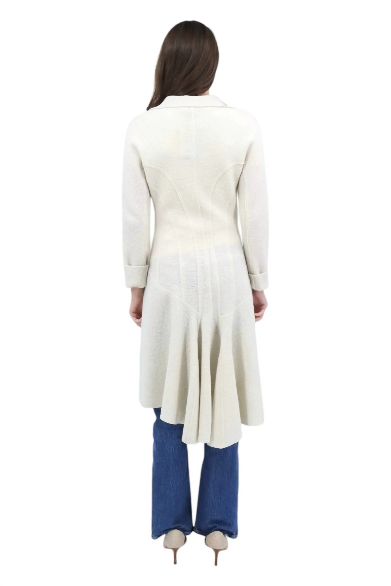 Angelique Wool Lana Coat In Winter White - Image 3