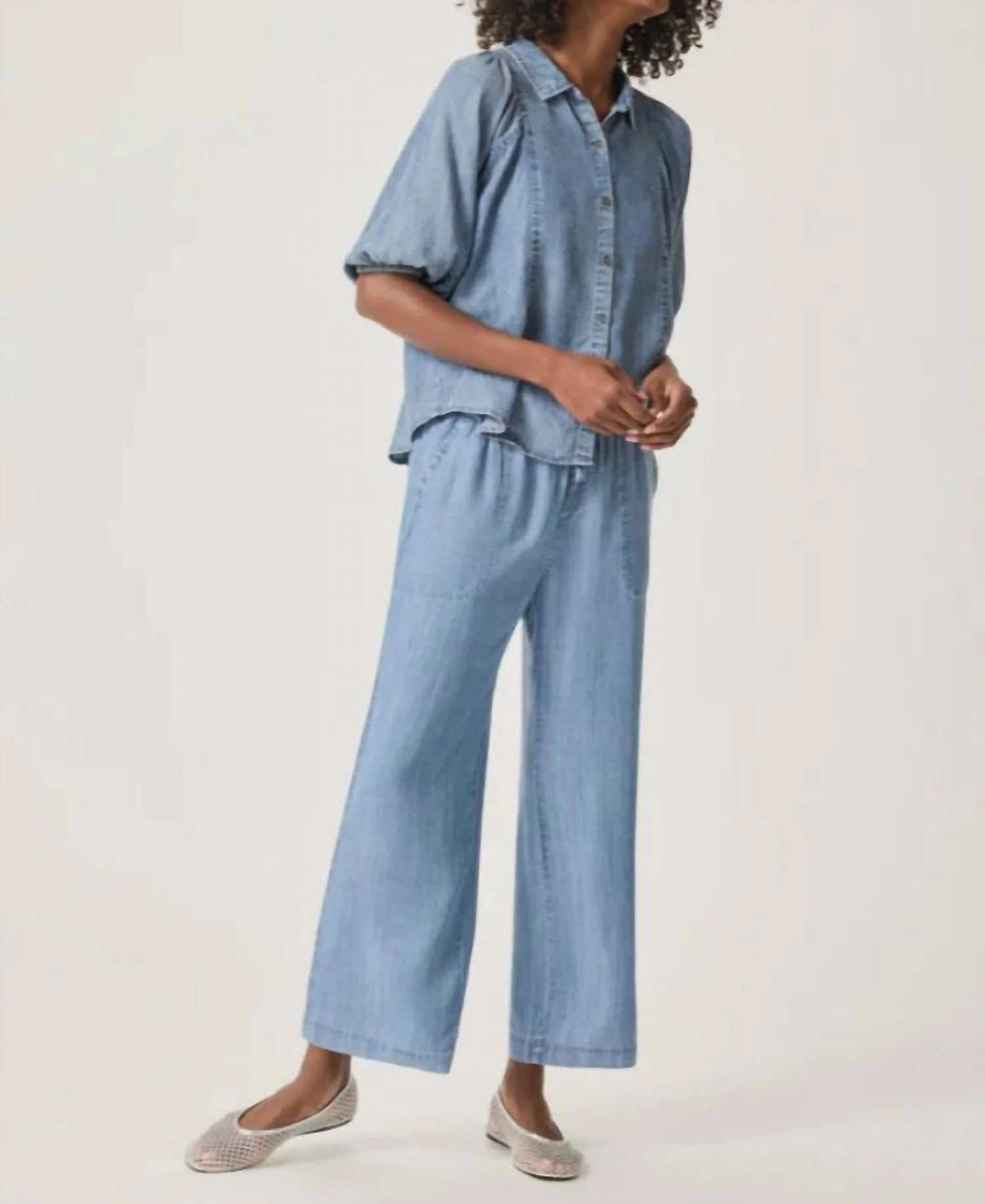 Angie Wide-Leg Pant In Indigo - Image 2
