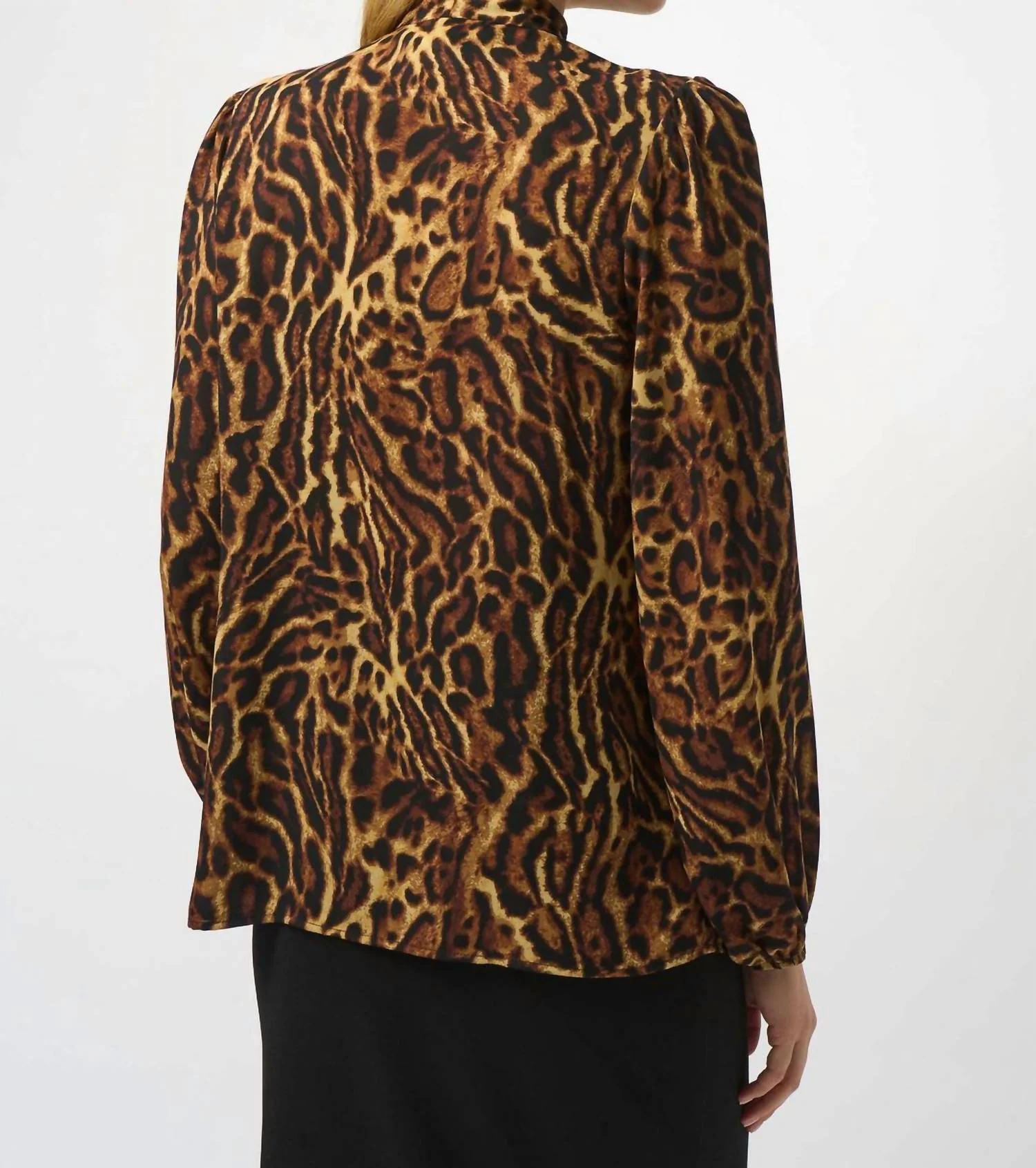 Animal Print Straight Top In Black/brown - Image 3
