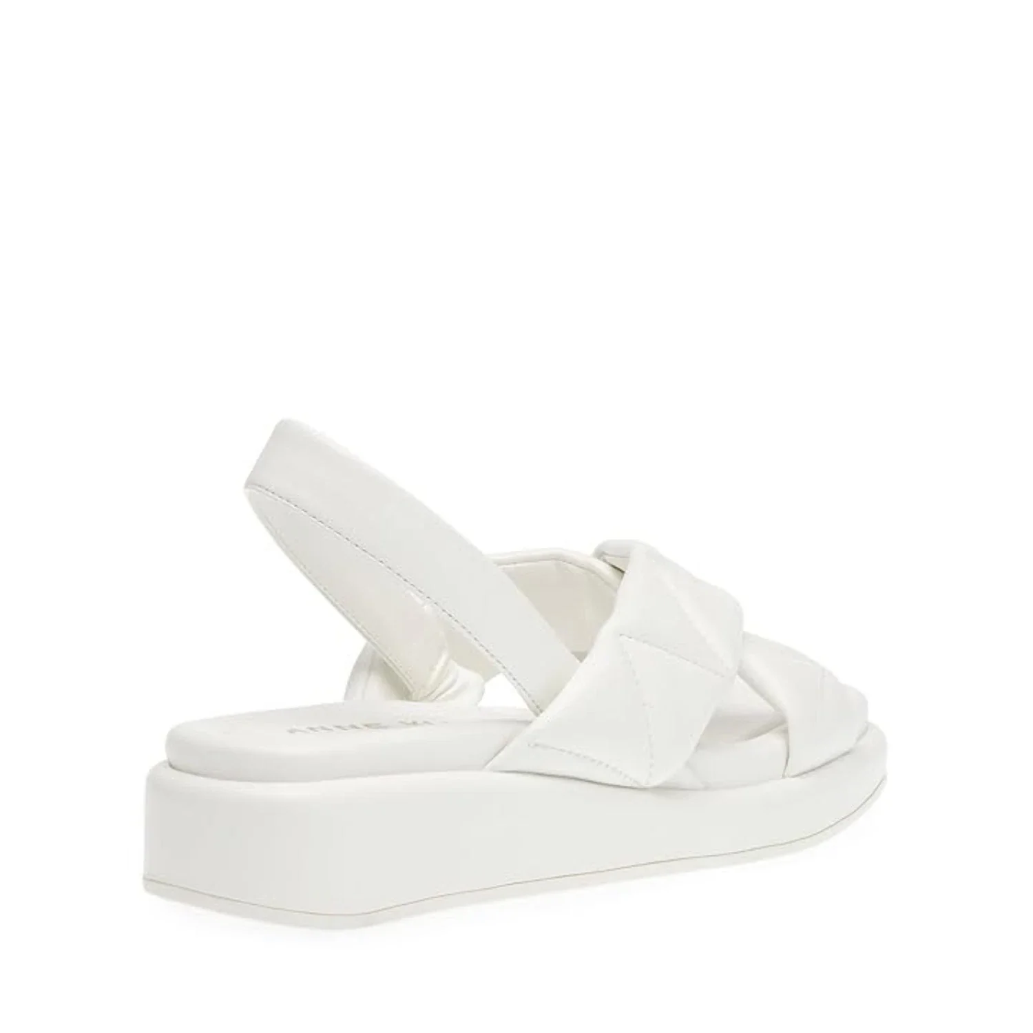 Anne Klein Air Sandals Women White Leather Cross Strap Slingback HTAT904 - Image 4