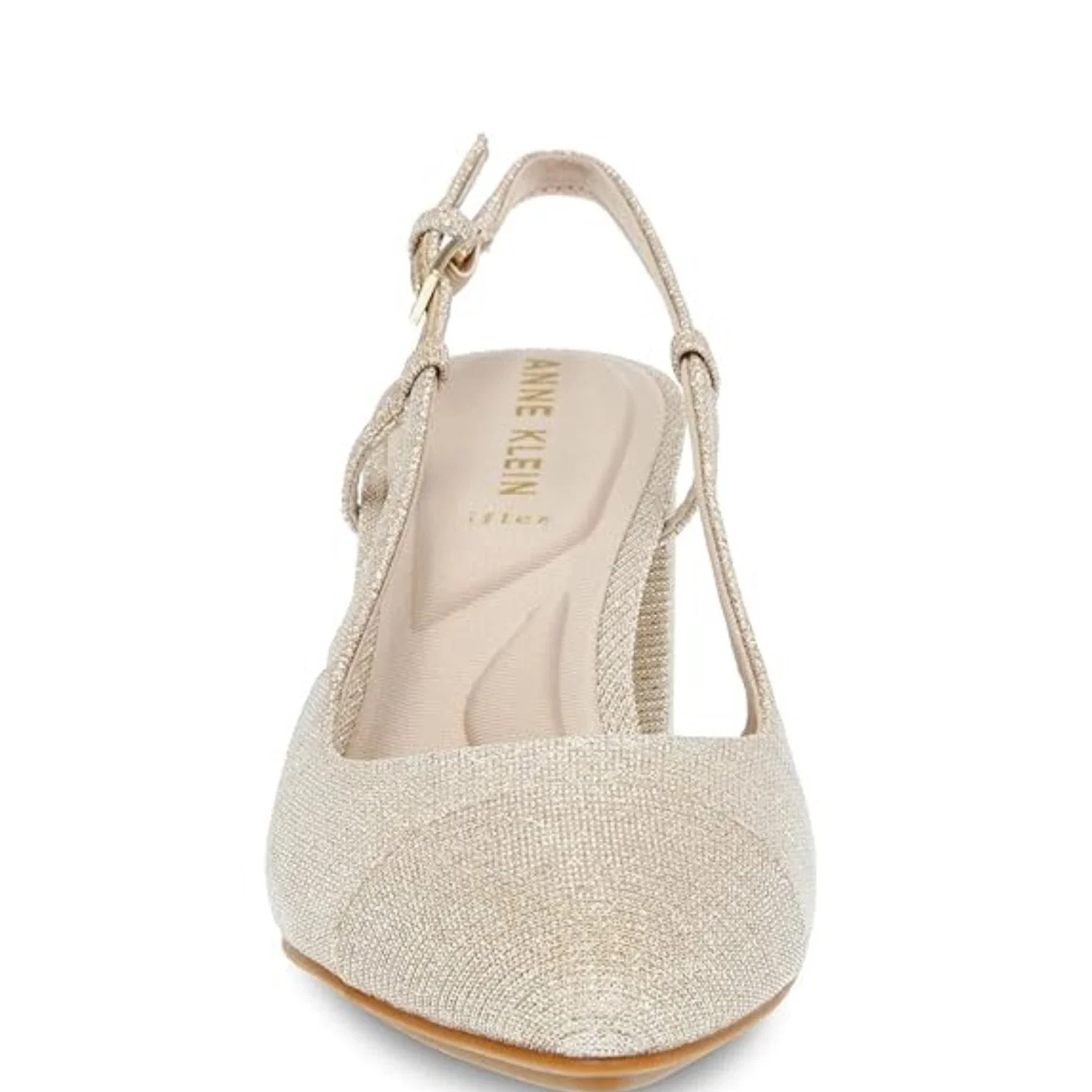 Anne Klein Brinlee Pumps Women's Beige Pointed Toe Slingback Heels HTAT902 - Image 3