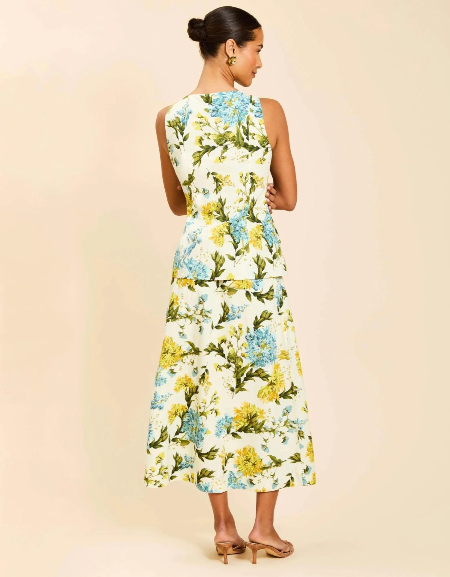 Annelise Vest In Verdant Blooms - Image 3