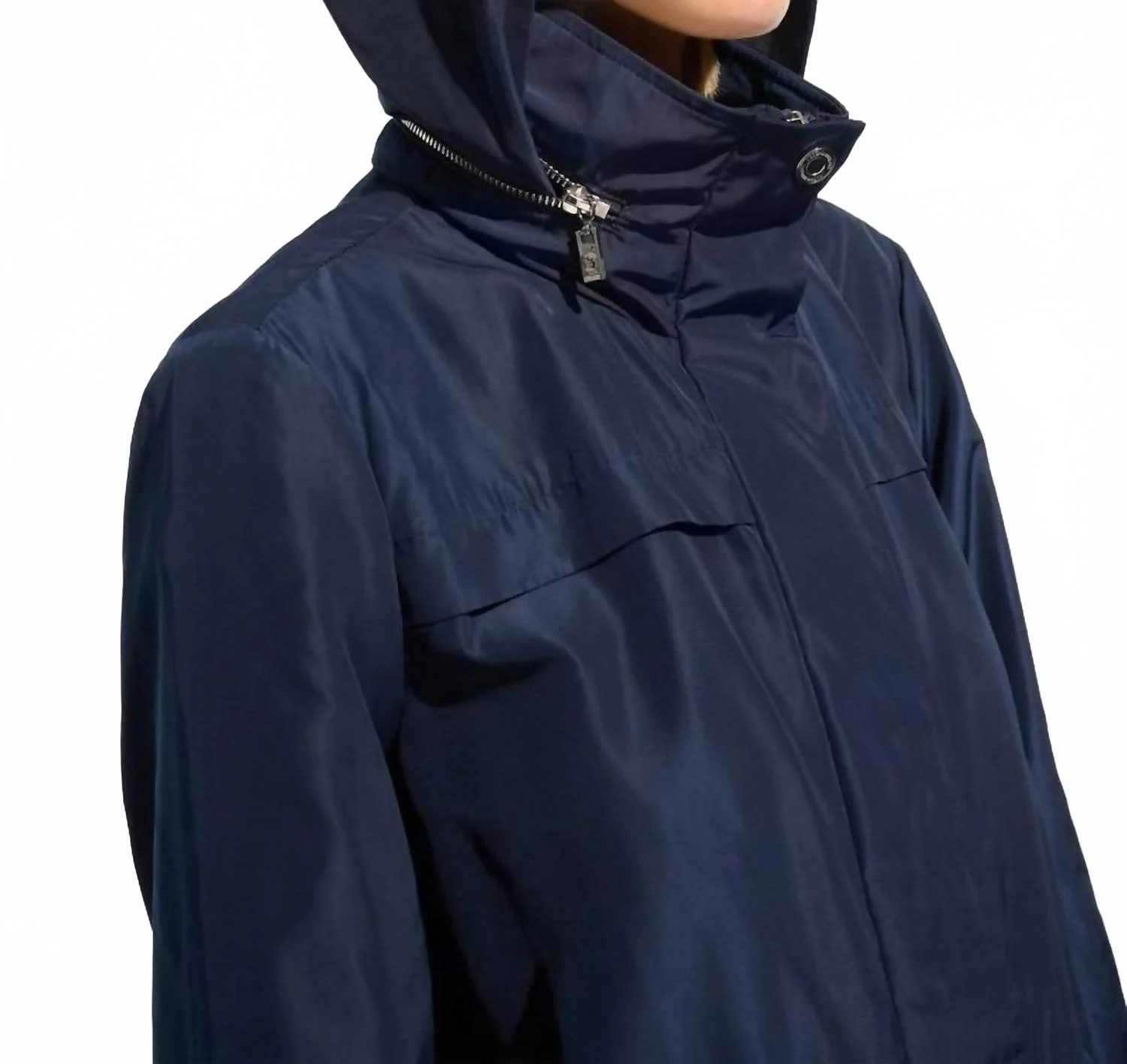 Anorak Hooded Jacket In Indigo - Image 3