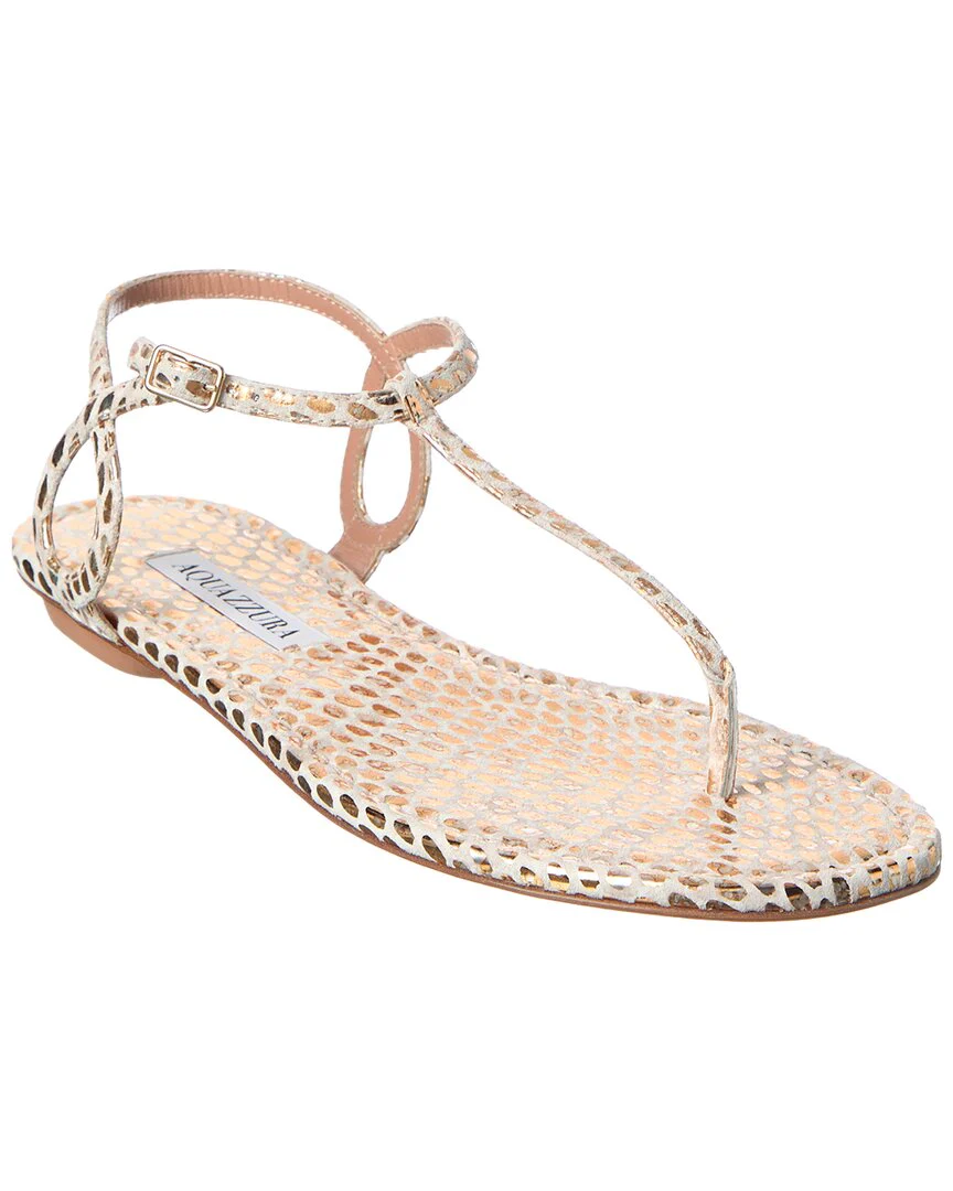 Aquazzura Almost Bare Leather Sandal