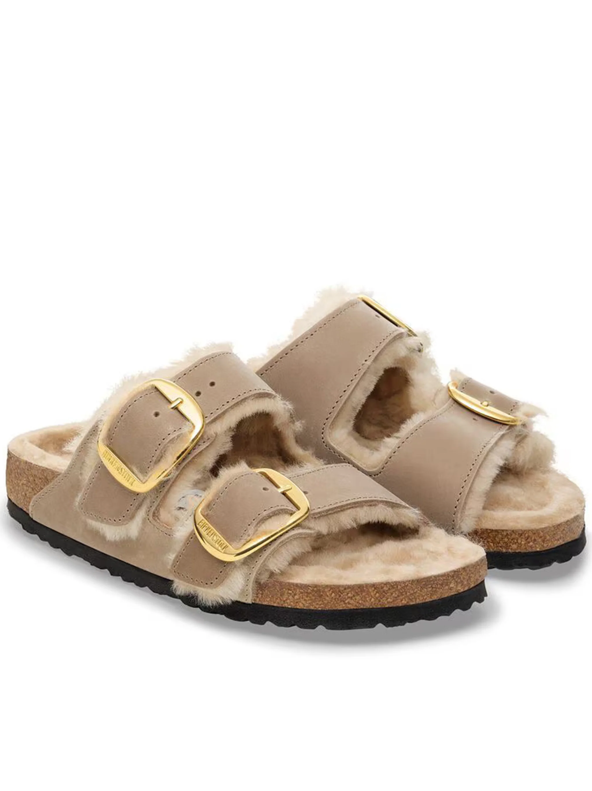Arizona Big Buckle Shearling-Lined Sandals - Image 5
