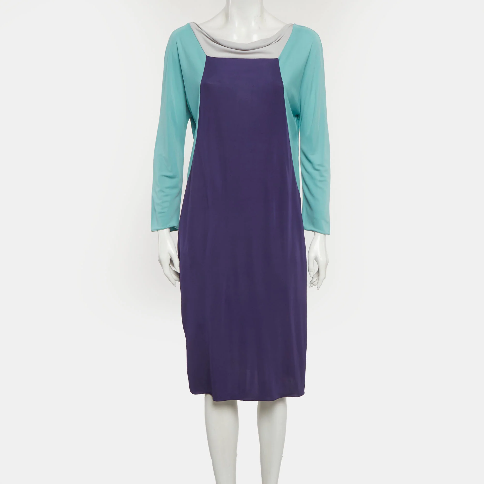 Armani Collezioni Color Block Jersey Mini Dress - Image 2