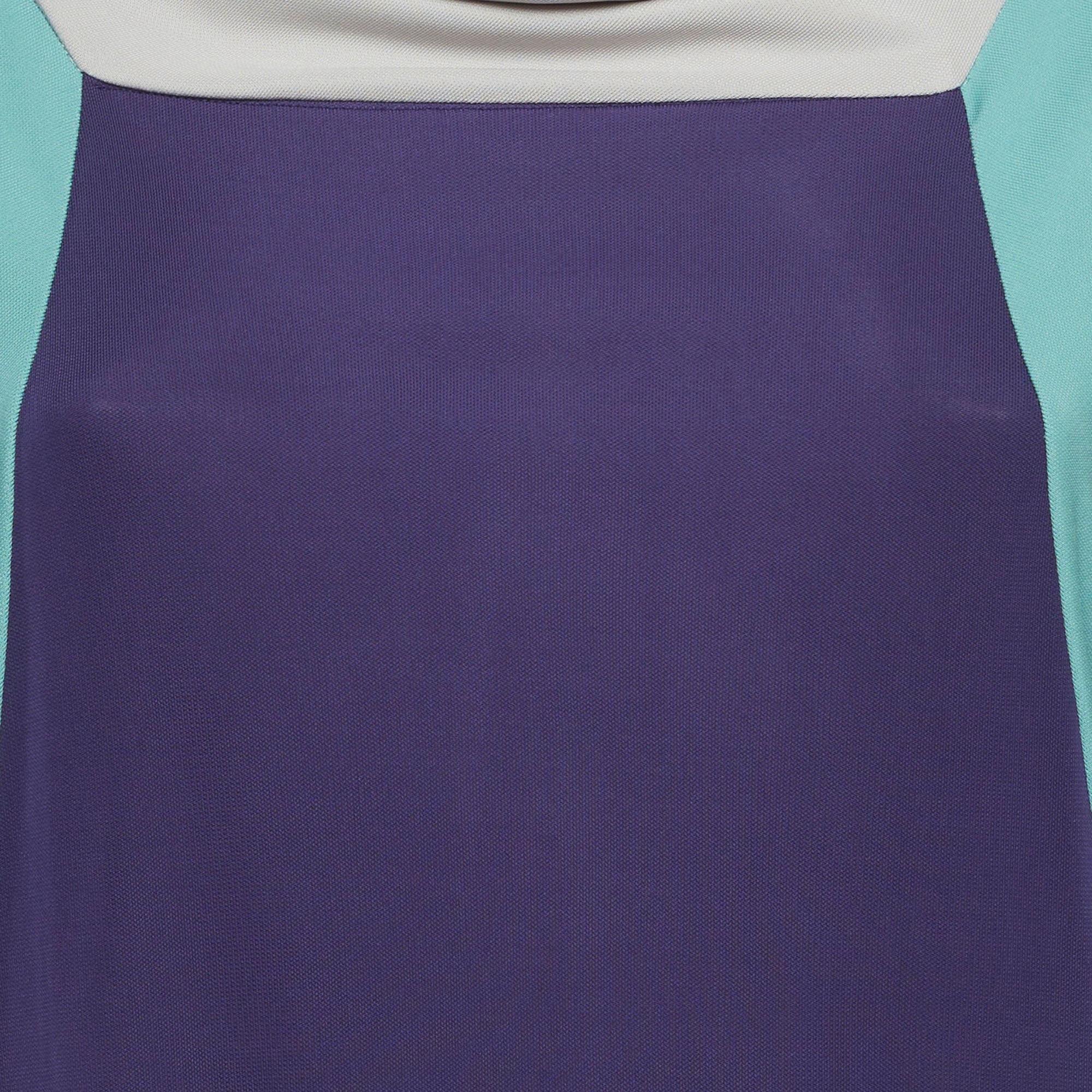 Armani Collezioni Color Block Jersey Mini Dress - Image 4