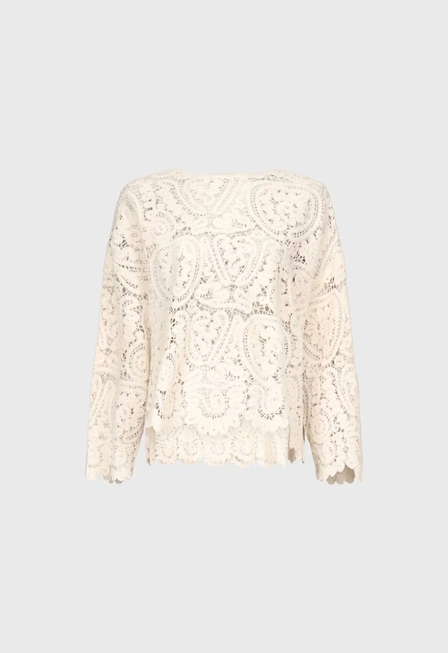 Arold Velvet Boxy Sweater In Ivory - Image 4