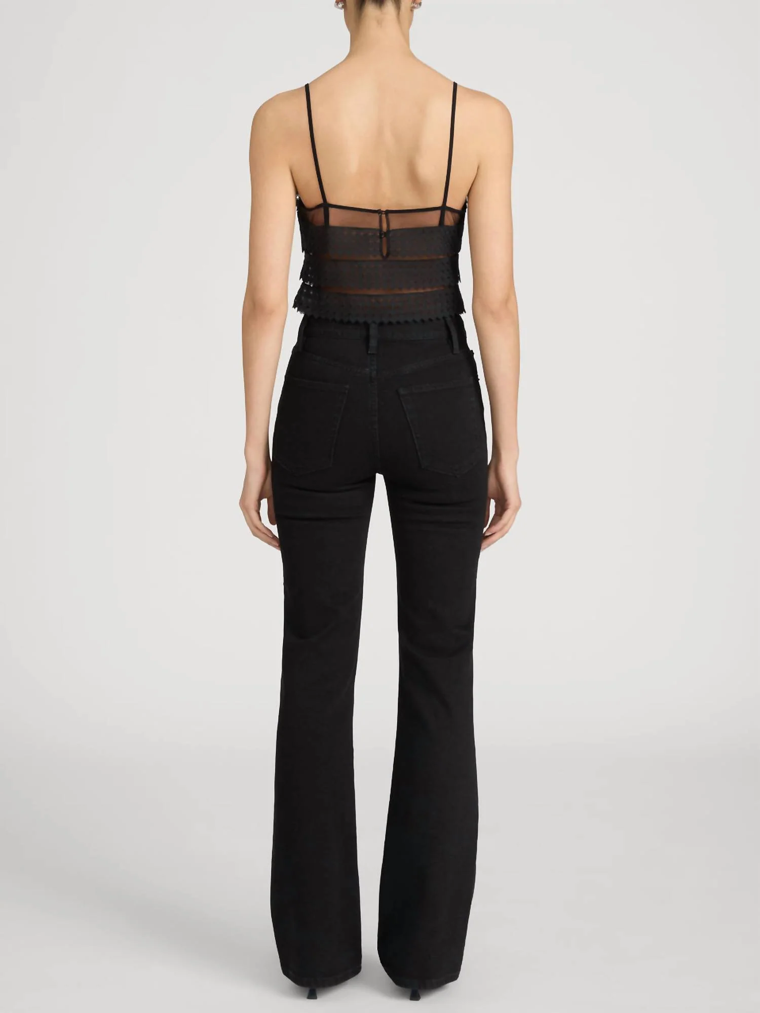 Arrow High Rise Bootcut Jeans In Black - Image 2